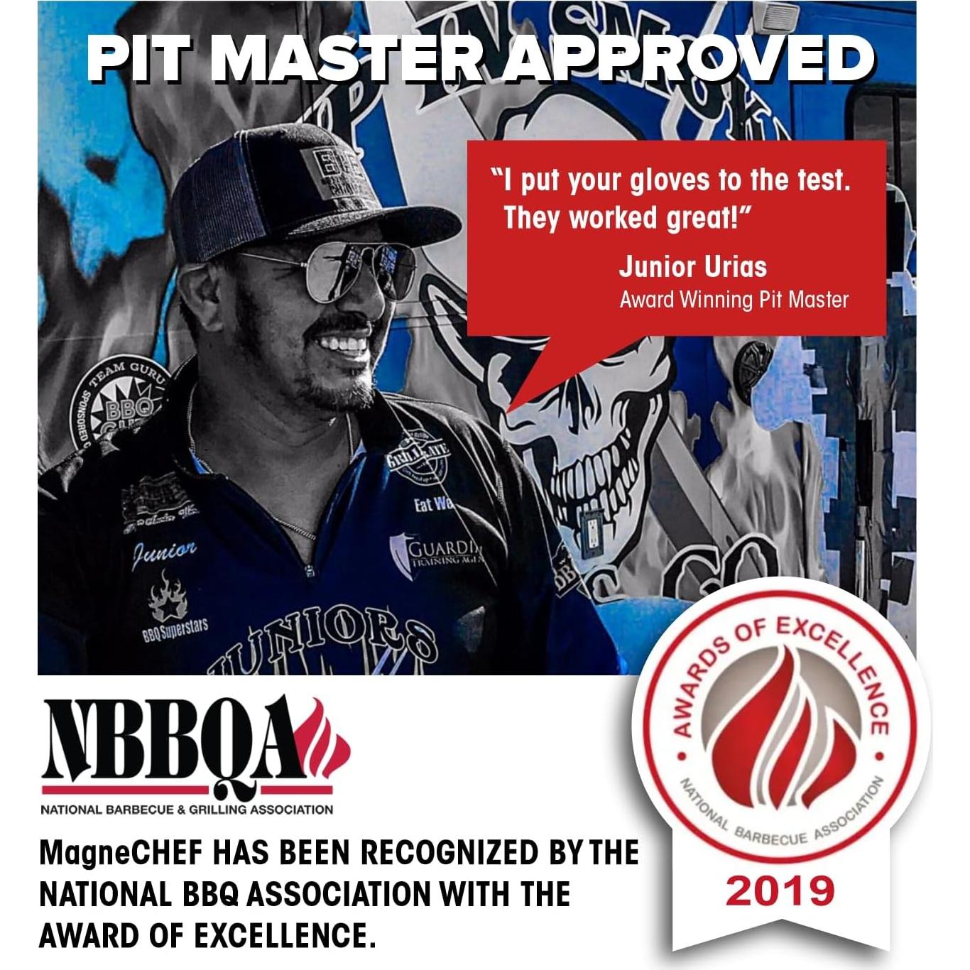 Guantes BBQ MagneCHEF Neopreno 14" Resistencia 500°C