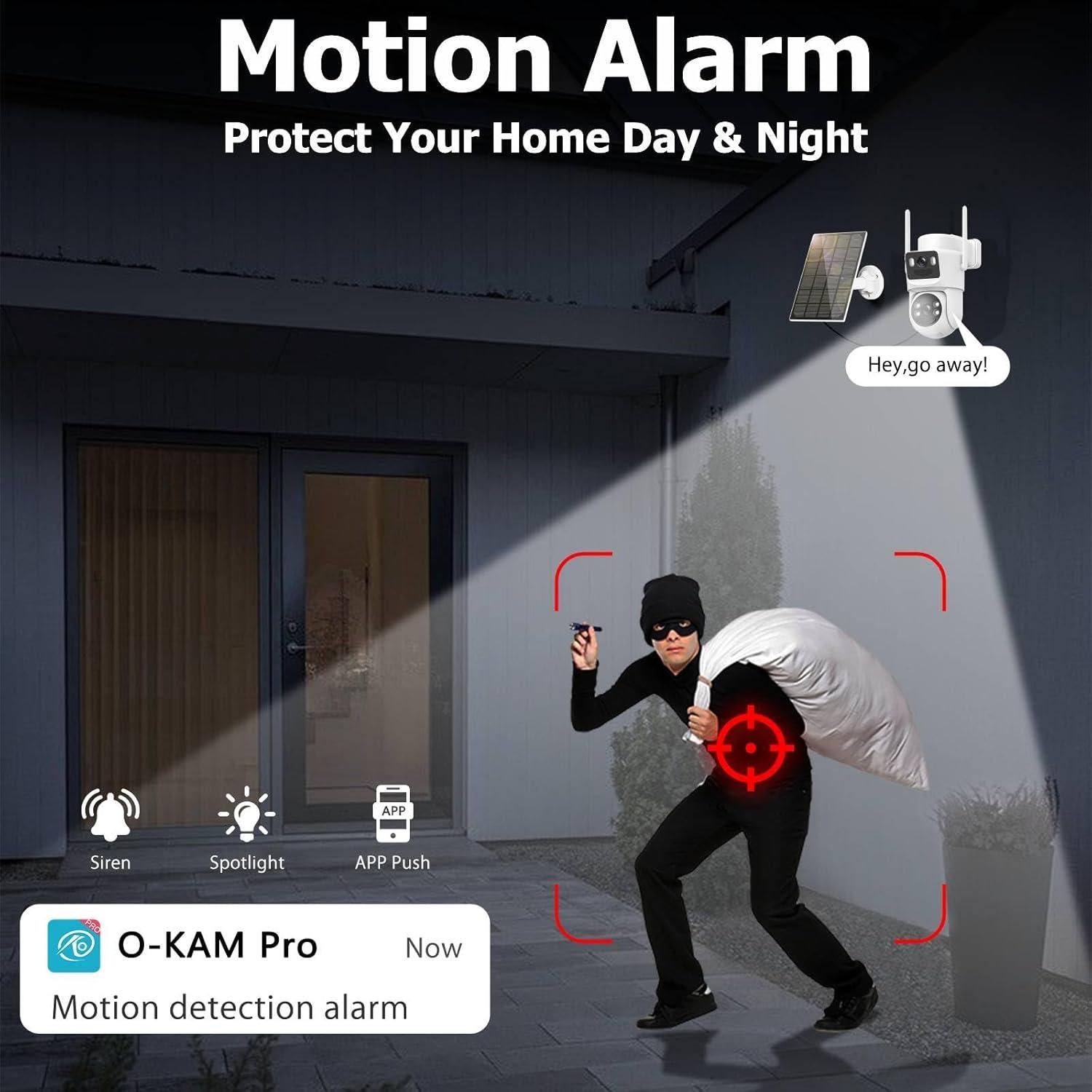 Cámara de Seguridad Solar Inalámbrica Kurain 6MP Doble Lente