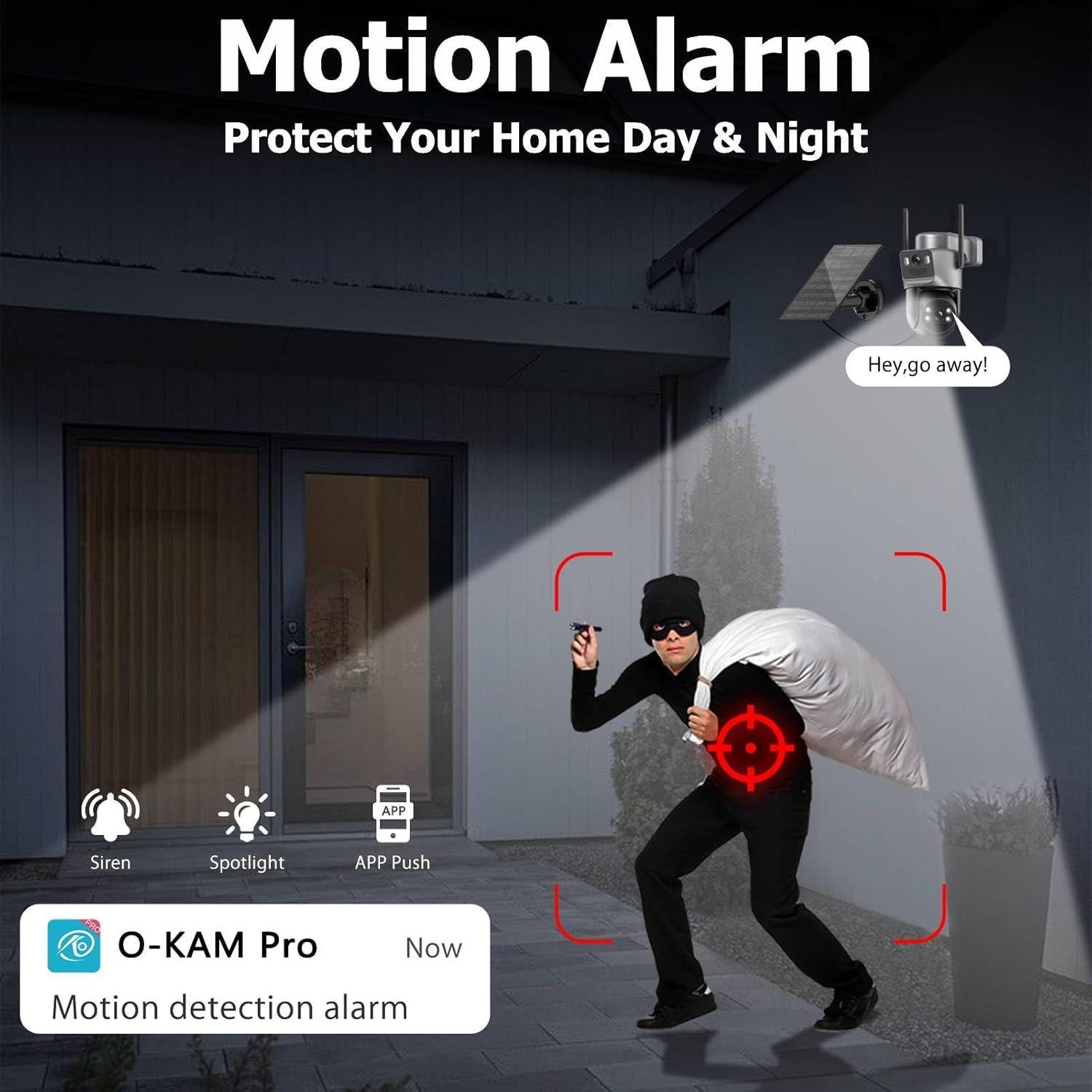 Cámara de Seguridad Solar Inalámbrica Kurain 6MP Doble Lente