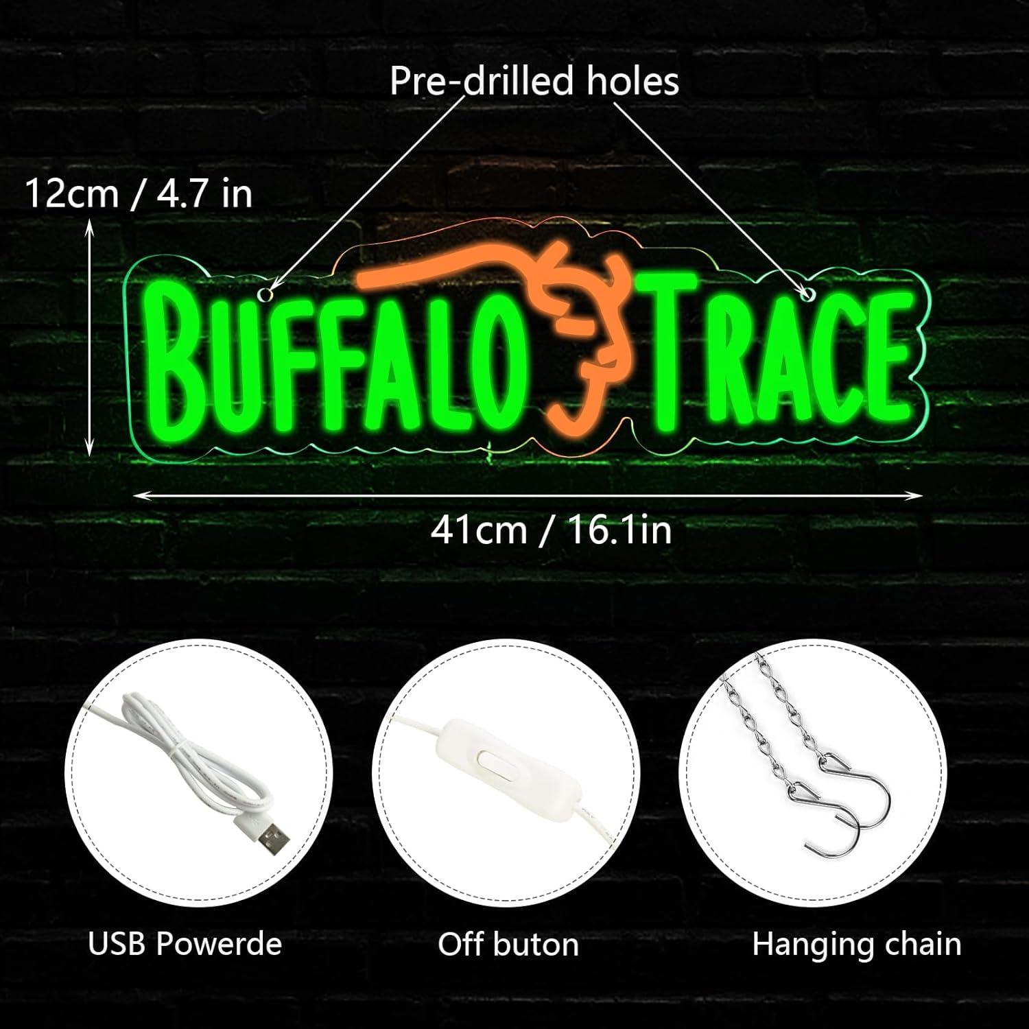 Luz de Neón LED WonderfulLife Buffalo 41x12 cm para Bar