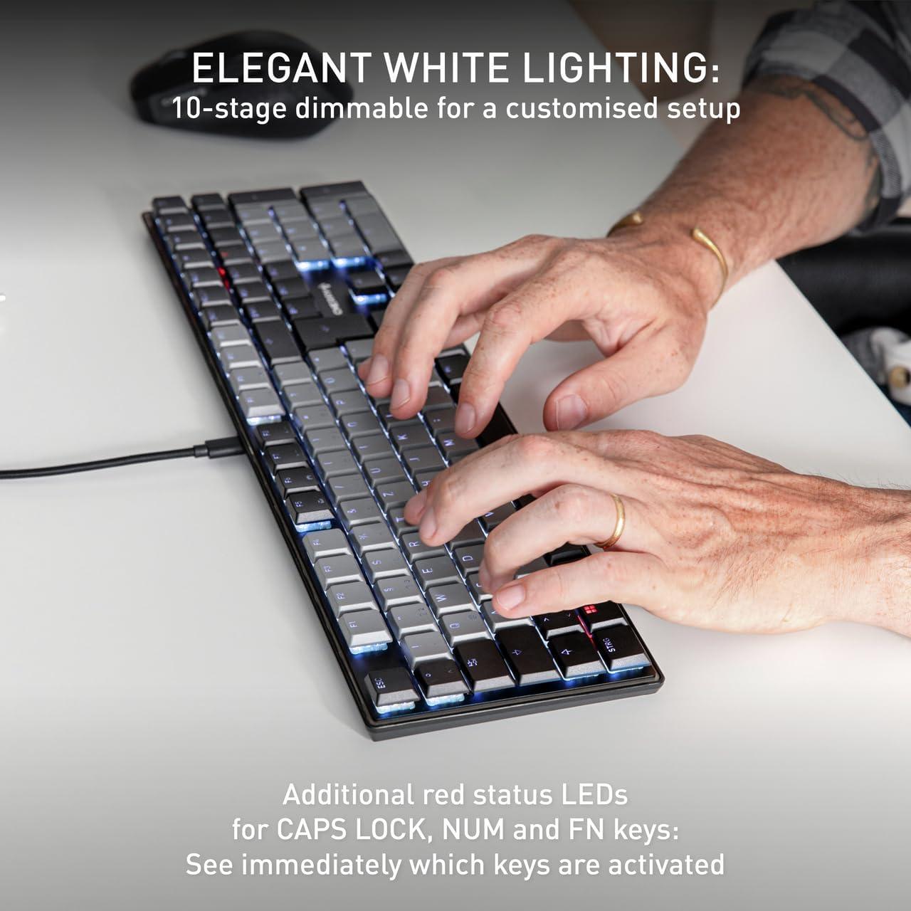 Teclado Mecánico Cherry KC 500 MX LP | Iluminación Blanca | Teclas PBT