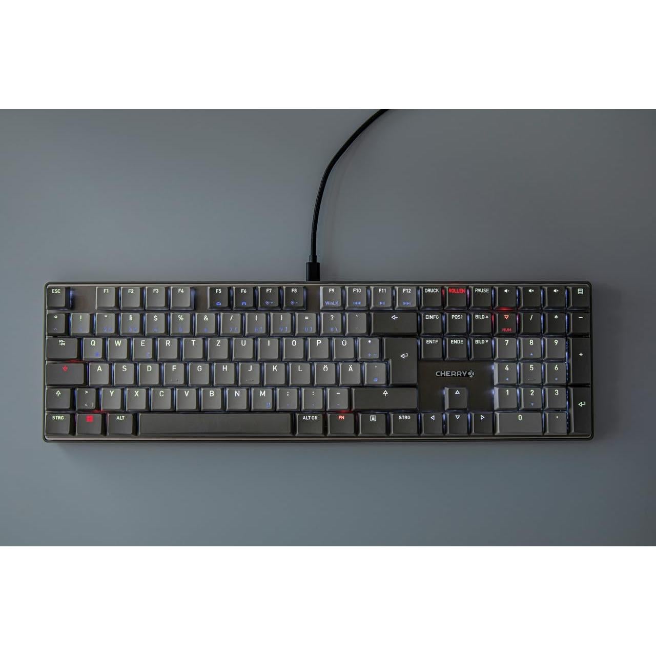 Teclado Mecánico Cherry KC 500 MX LP | Iluminación Blanca | Teclas PBT