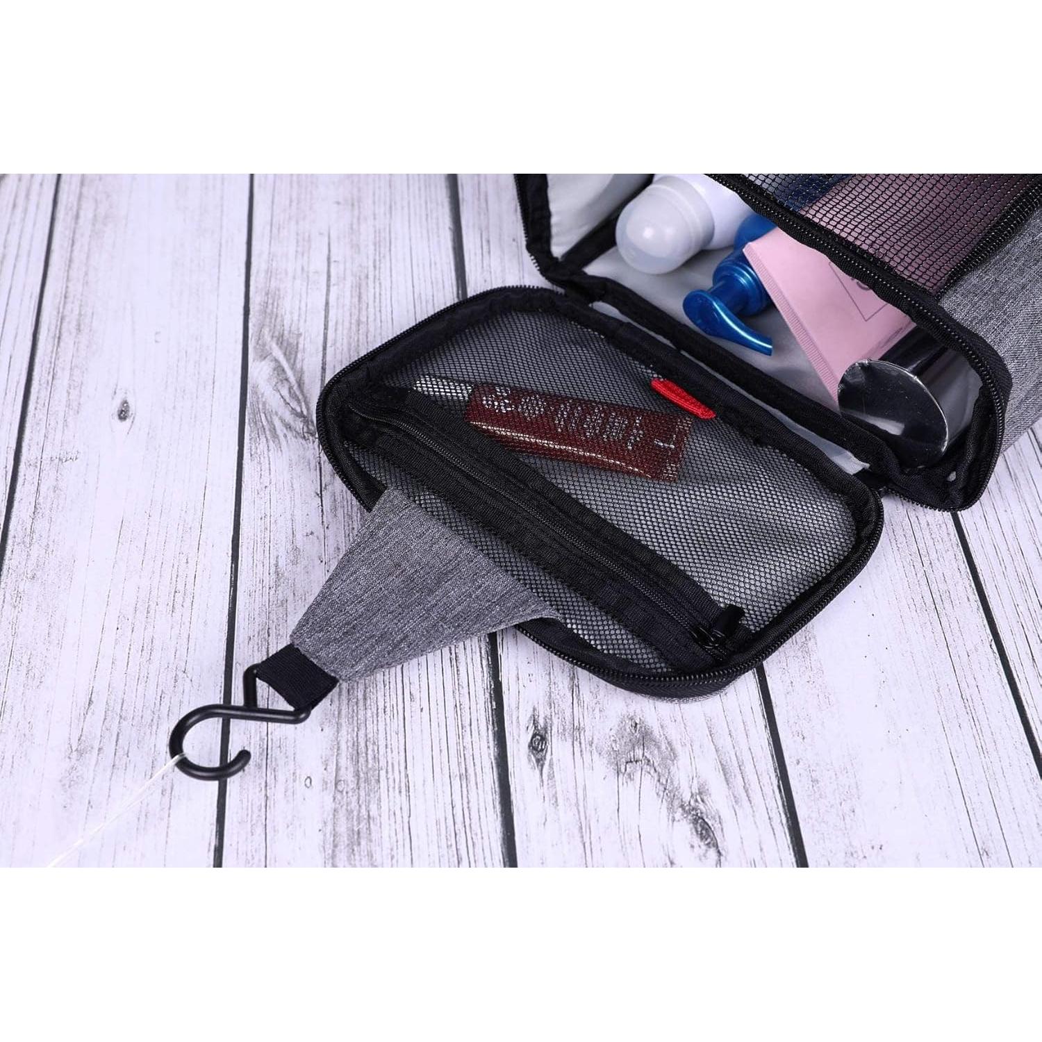 Caddy de Ducha KUSOOFA Gris 11L Portátil con Gancho Colgante