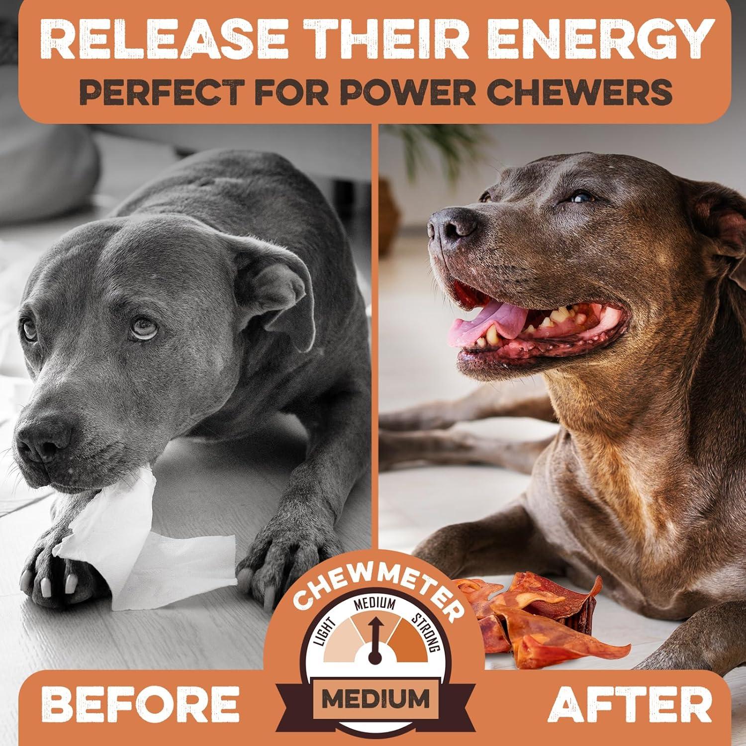 Orejas de Cerdo Enteras Brutus & Barnaby 12 Ct - Masticables Naturales