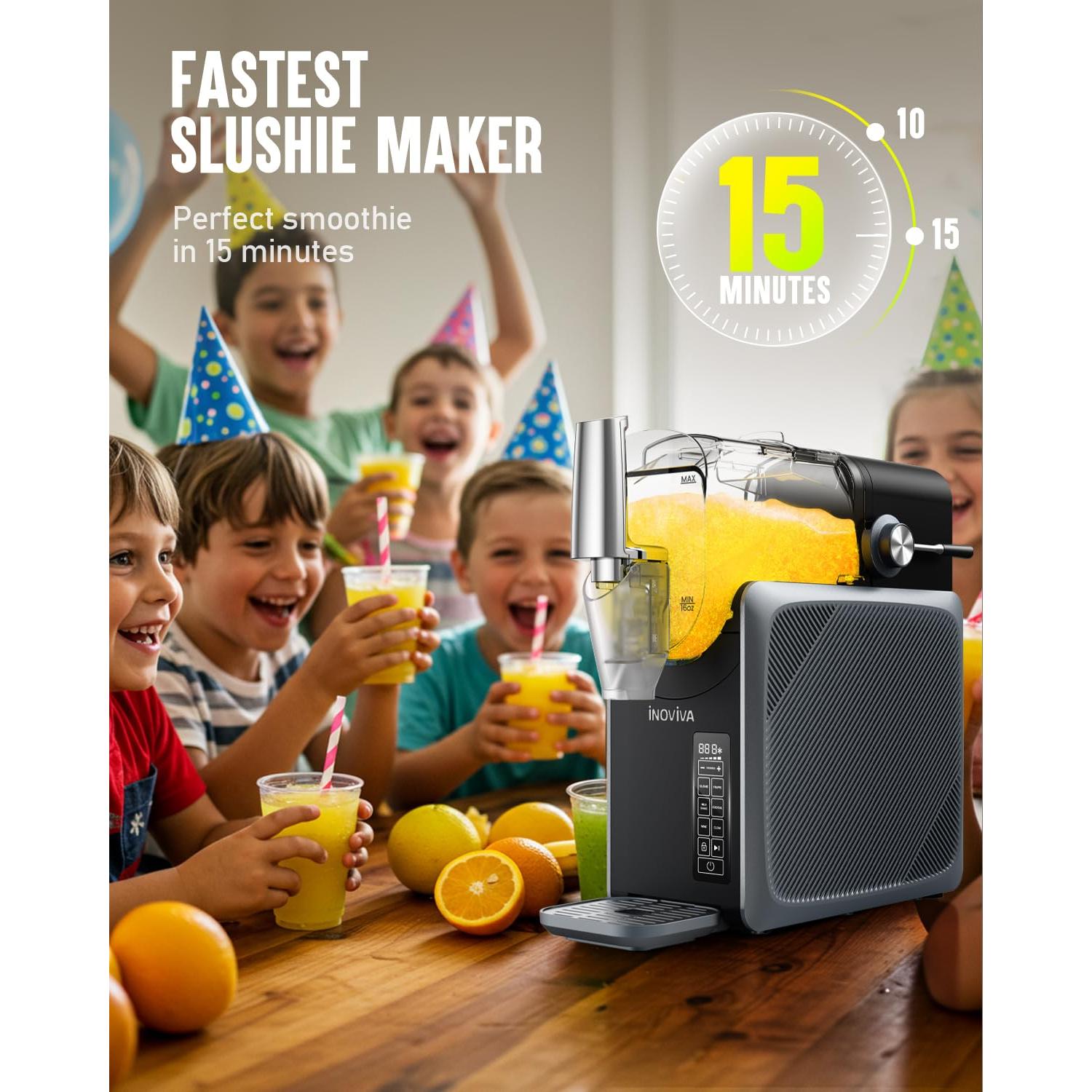 Máquina de Slushie INOVIVA 68 oz con Autolimpieza y 5 Modos