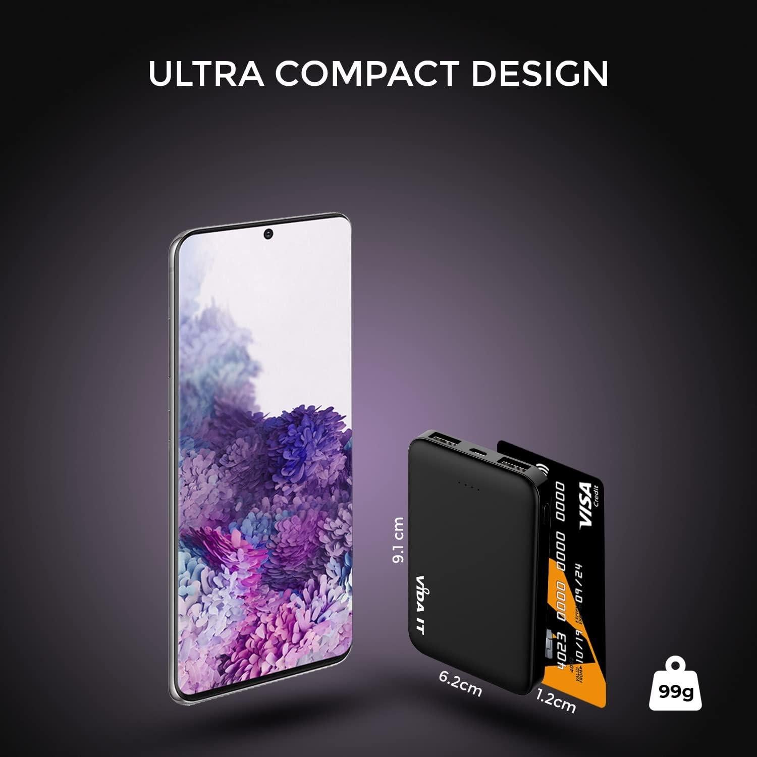 Cargador Portátil Vida IT vPow 5000mAh Doble USB Mini