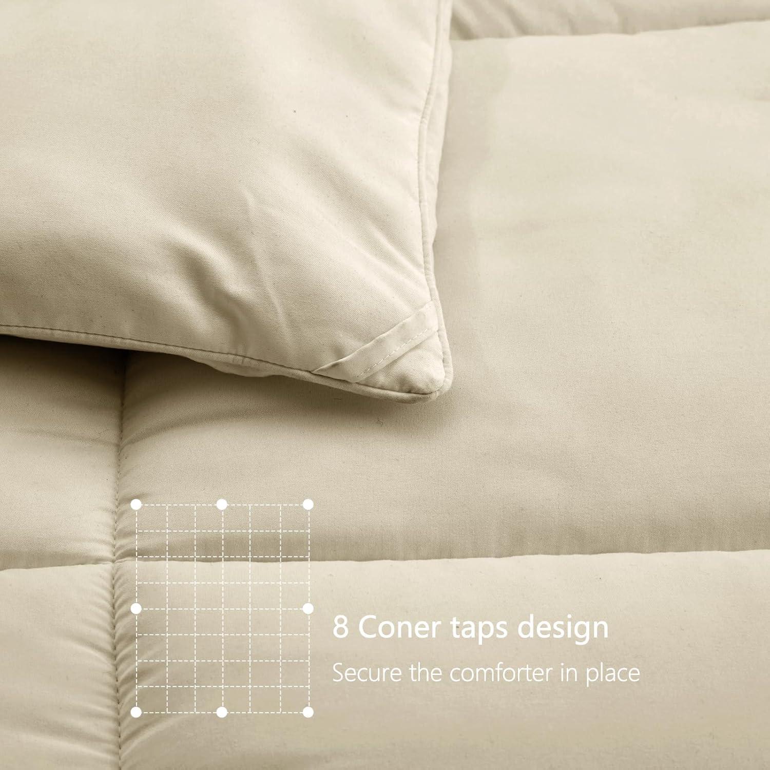 Edredón King TEXARTIST Beige Transpirable 2100 Series 259x228cm