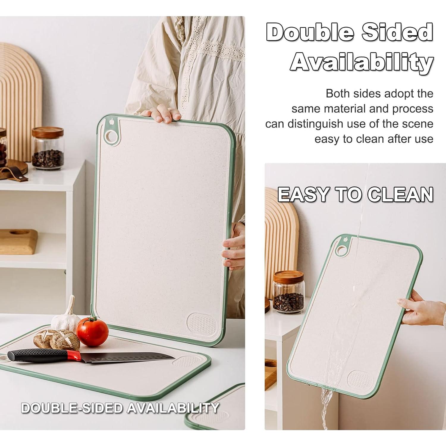 Juego de 3 Tablas de Cortar Aroplor de Paja de Trigo 43x30cm