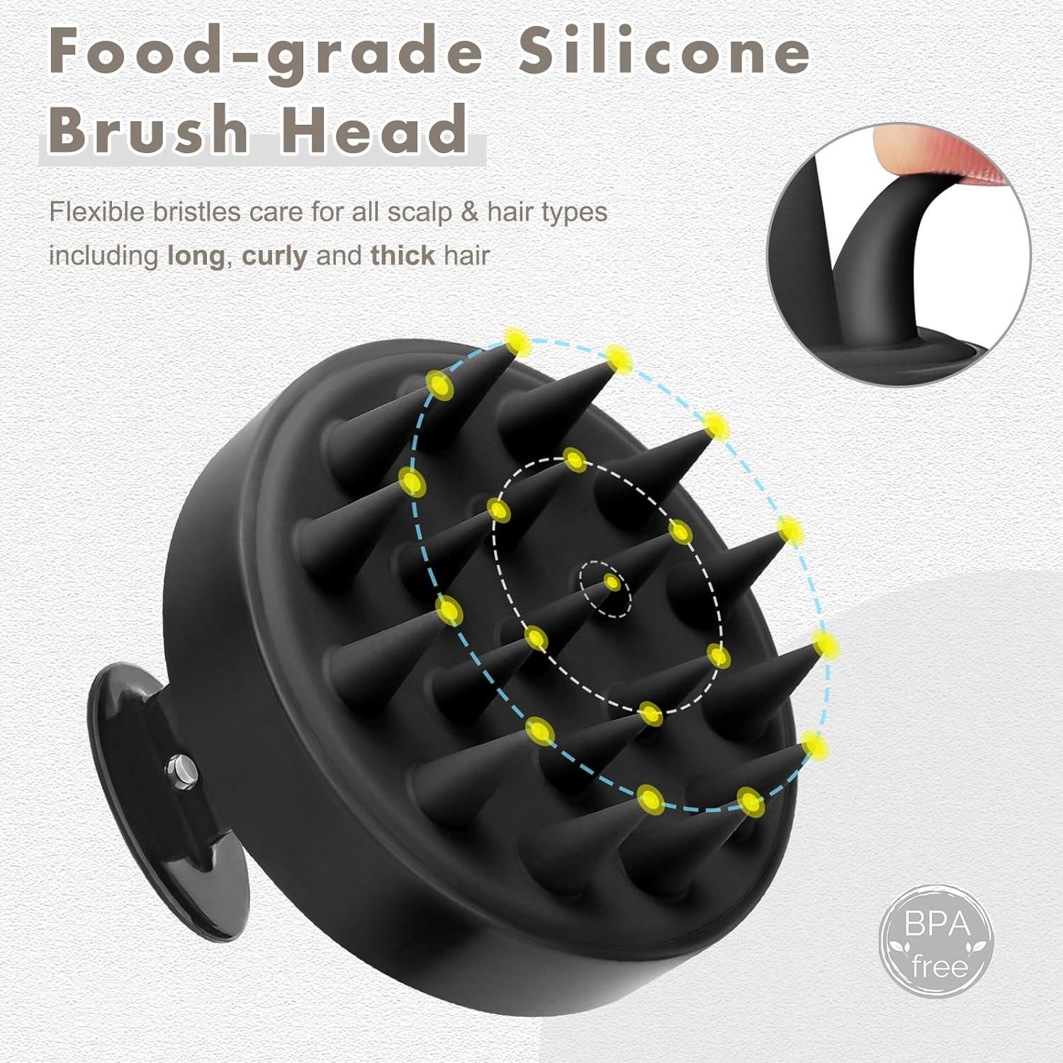 Masajeador de Cuero Cabelludo FREATECH FR3002D Negro