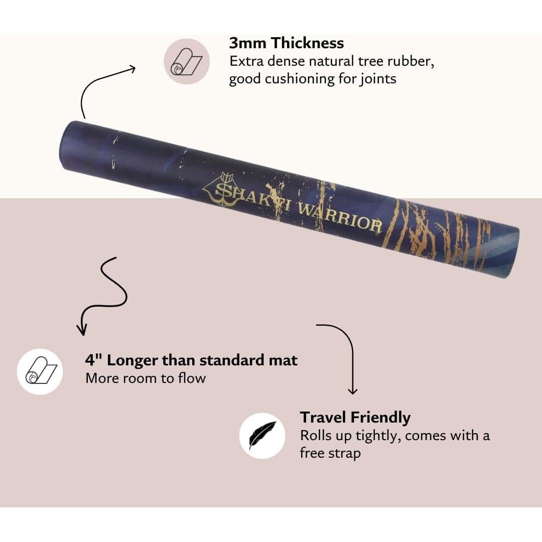 Estera de Yoga Antideslizante Shakti Warrior 182.88x60.96cm
