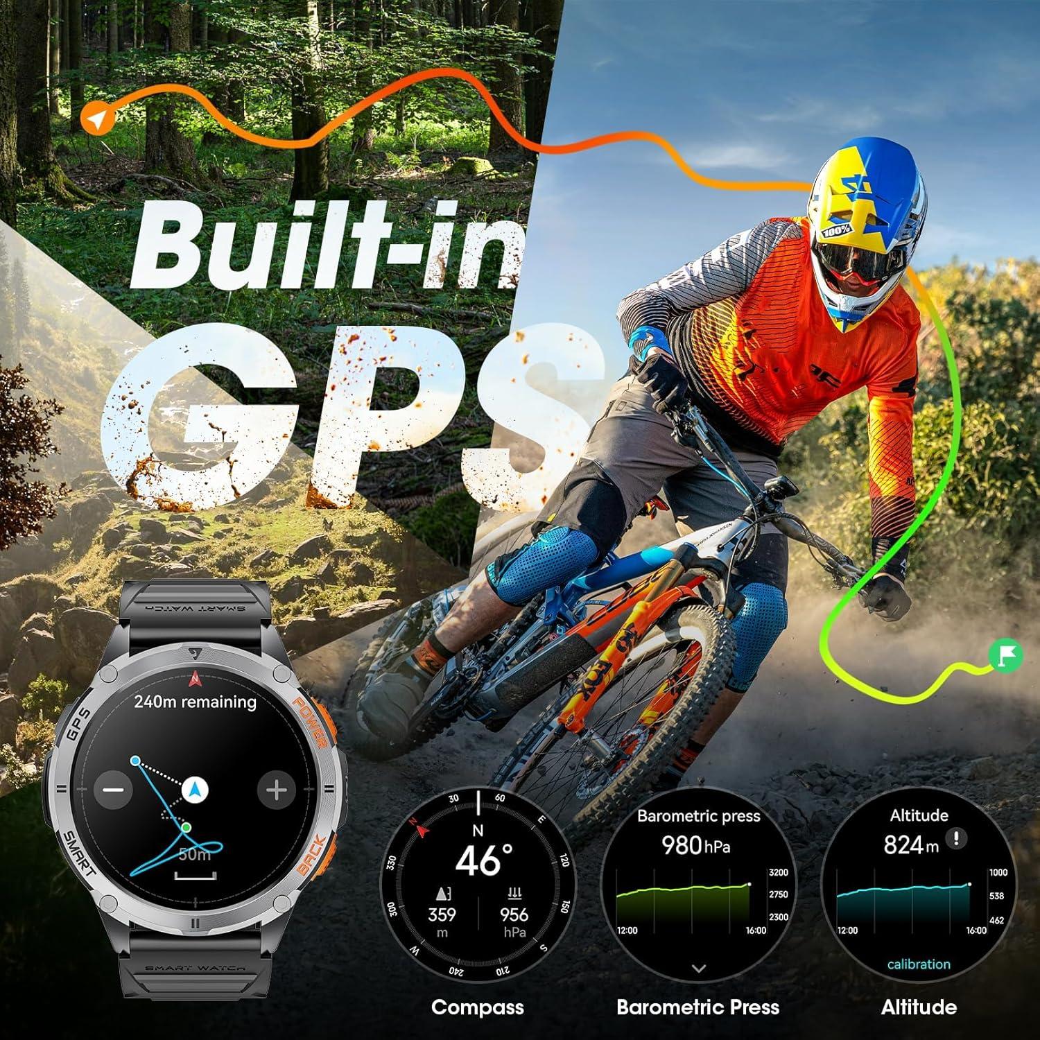 Reloj Inteligente Militar Joautrial con GPS y Llamadas Bluetooth