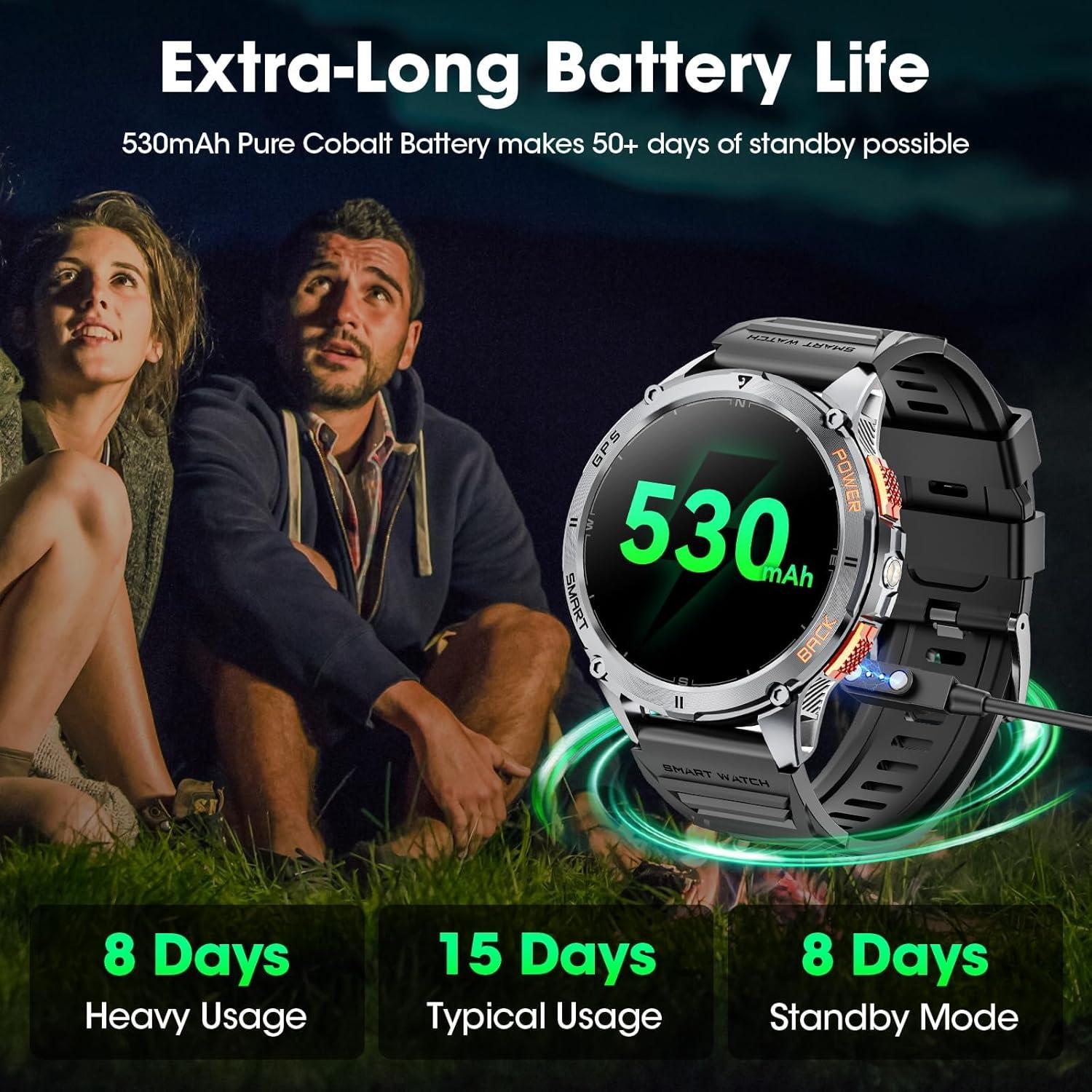 Reloj Inteligente Militar Joautrial con GPS y Llamadas Bluetooth