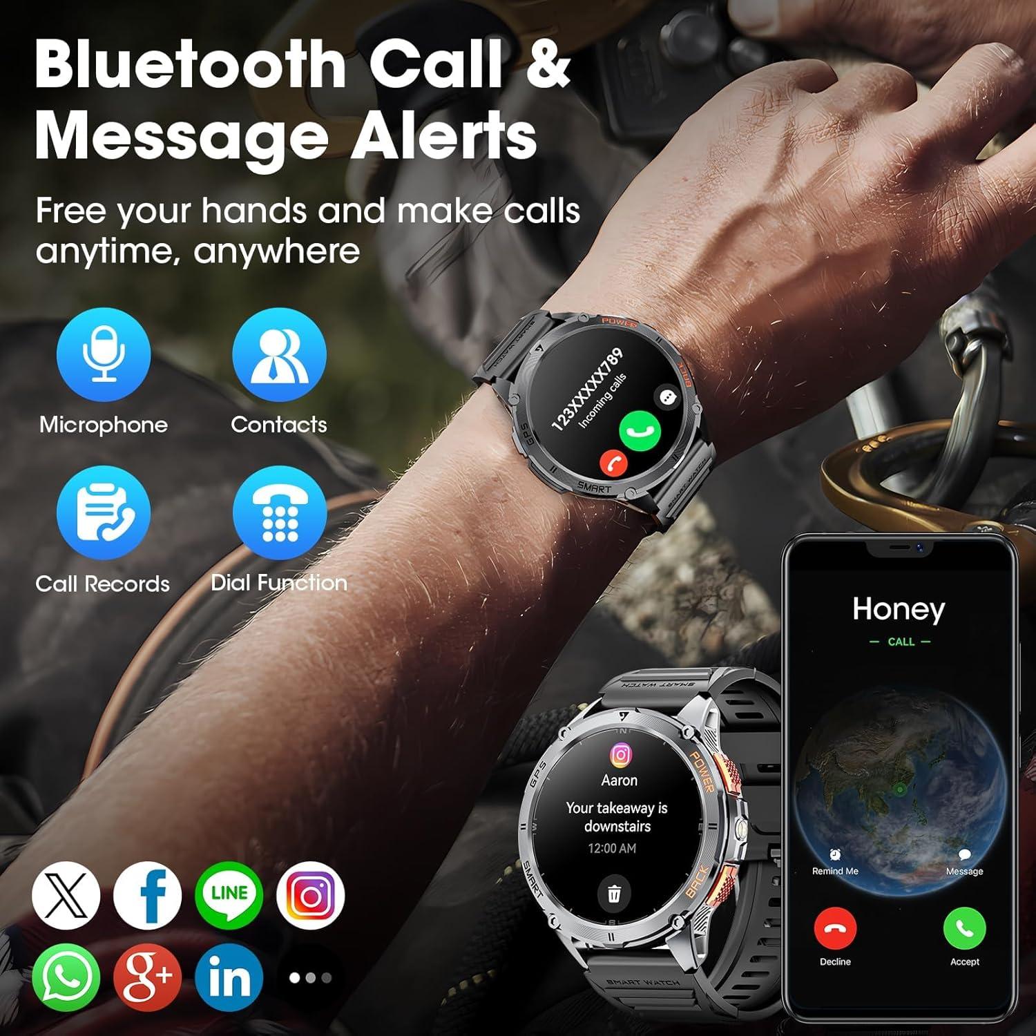 Reloj Inteligente Militar Joautrial con GPS y Llamadas Bluetooth