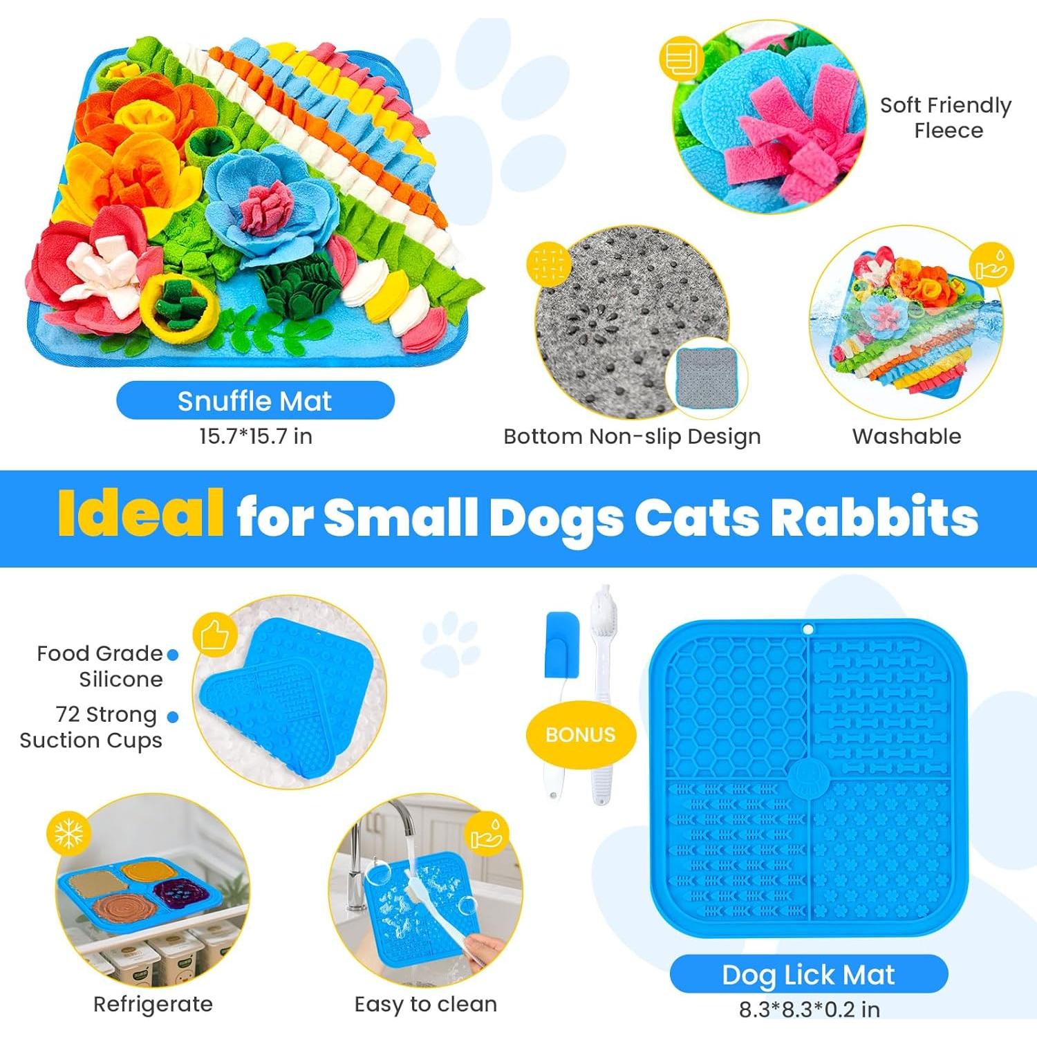 Juego de Alfombra de Olfato y Lamer Petcare 38x38 cm