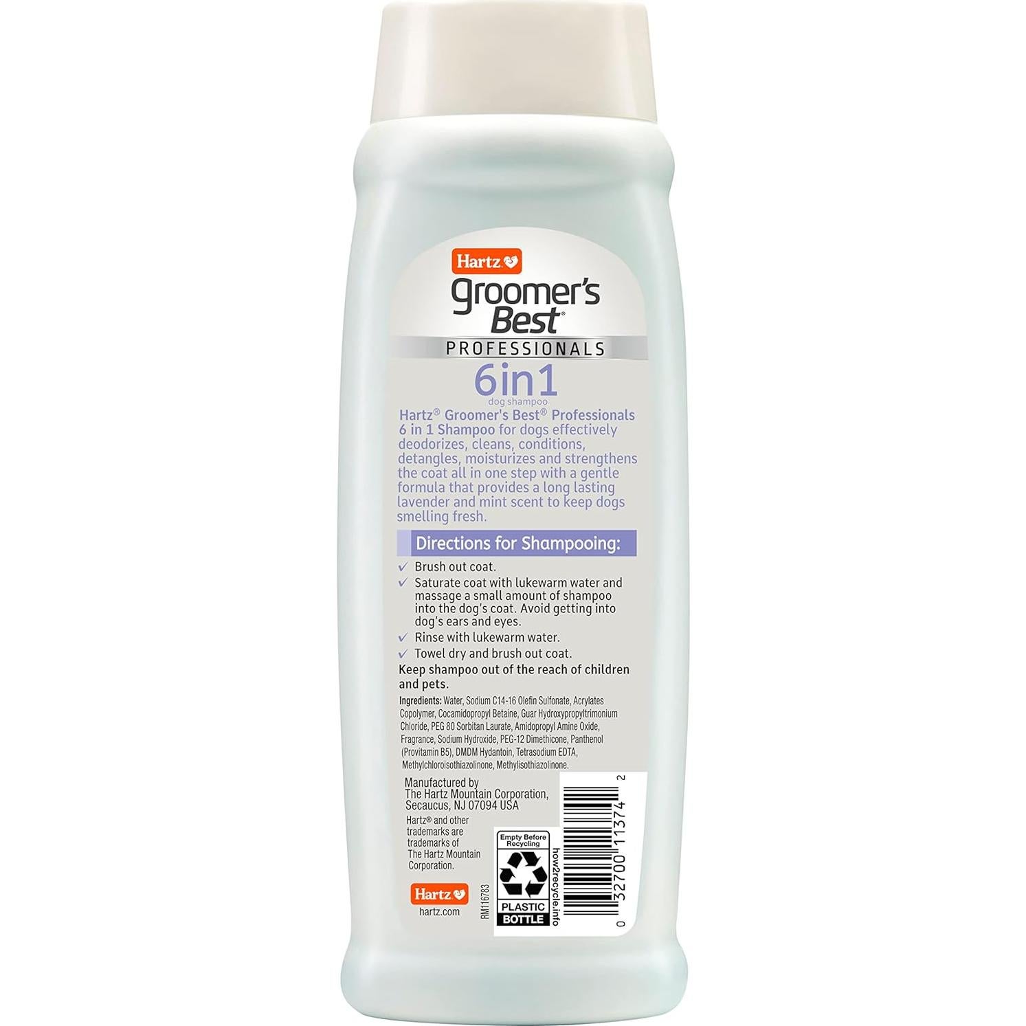 Champú y Acondicionador para Perros Hartz 6 en 1 532 ml