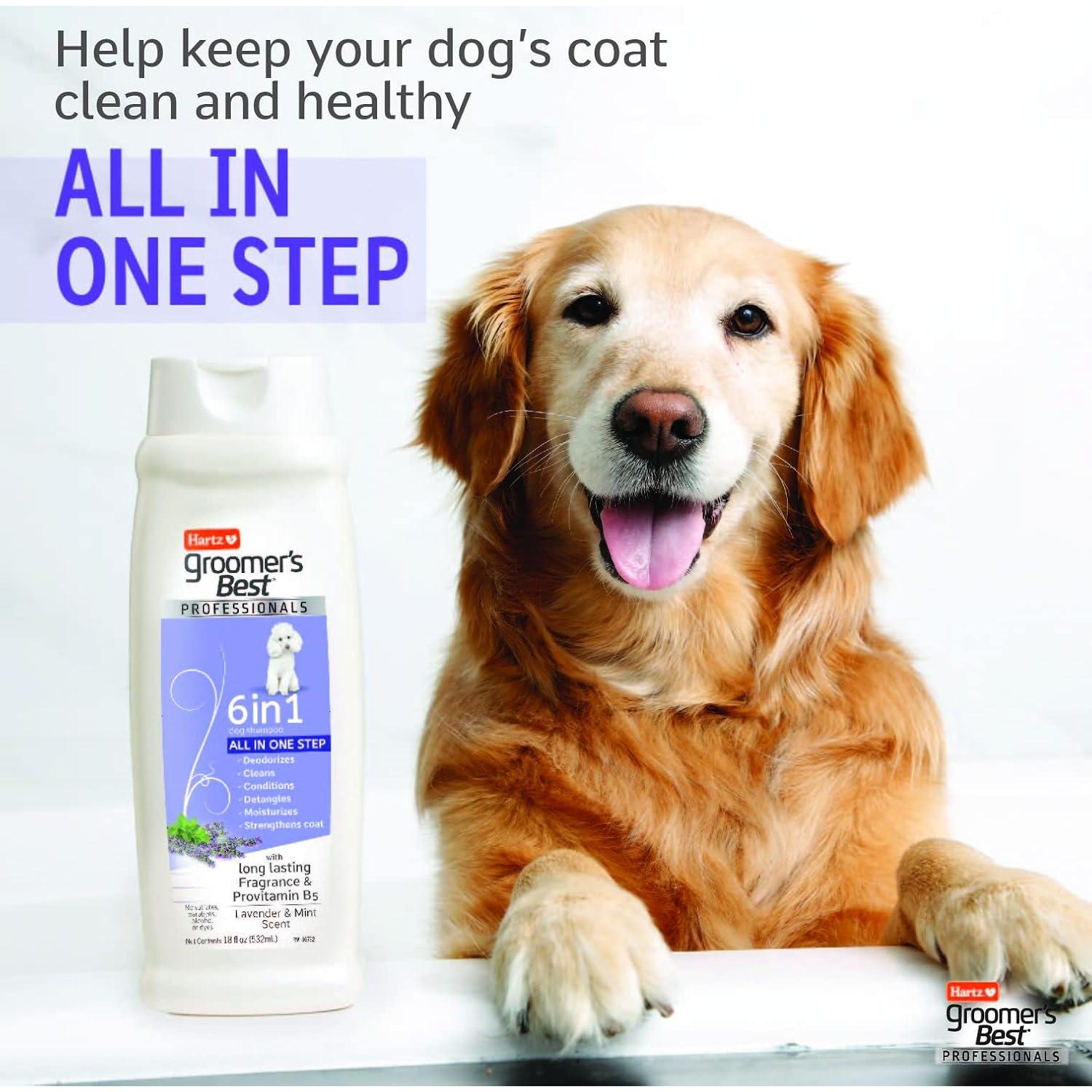 Champú y Acondicionador para Perros Hartz 6 en 1 532 ml