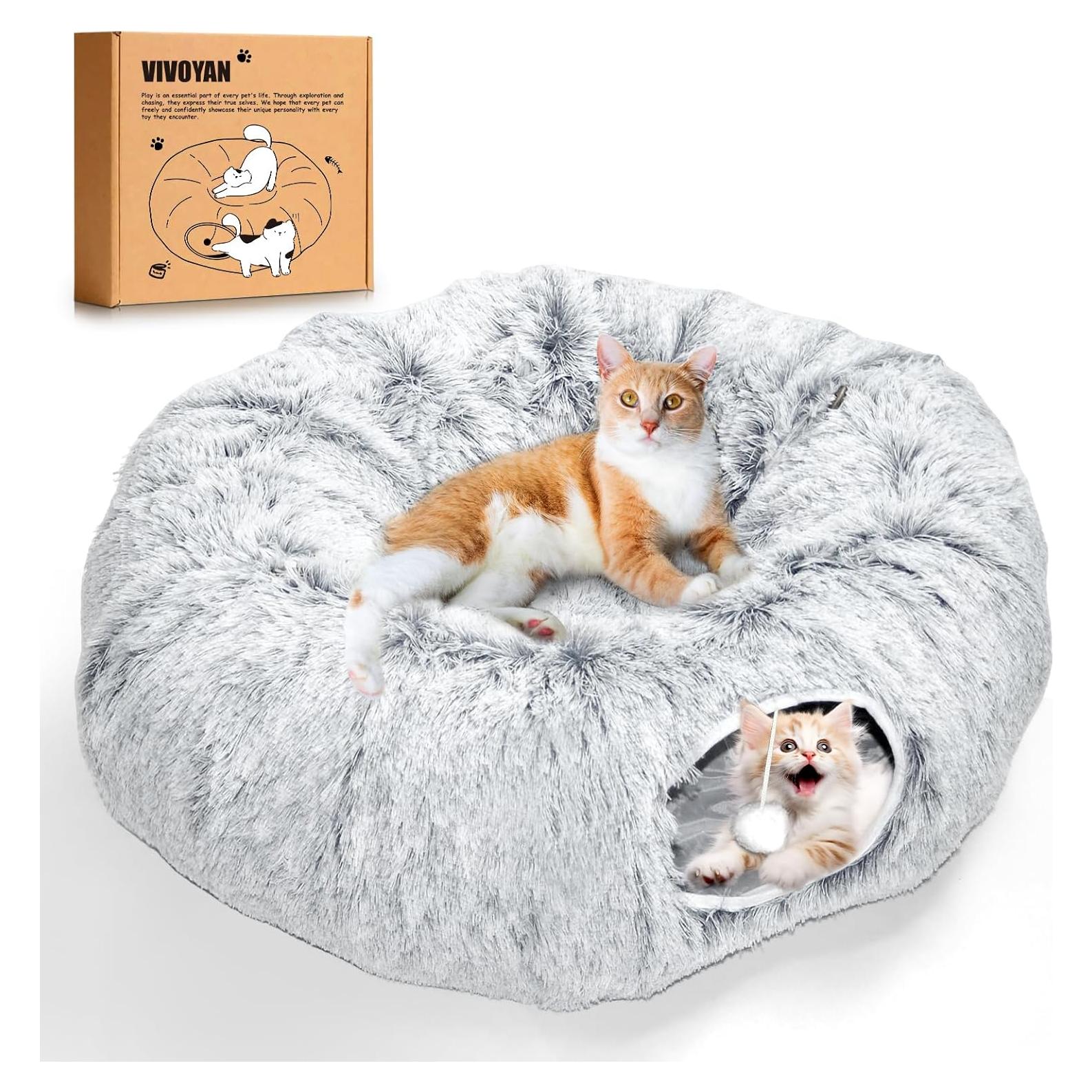 Túnel Interactivo para Gatos VIVOYAN XL con Alfombrilla Gruesa