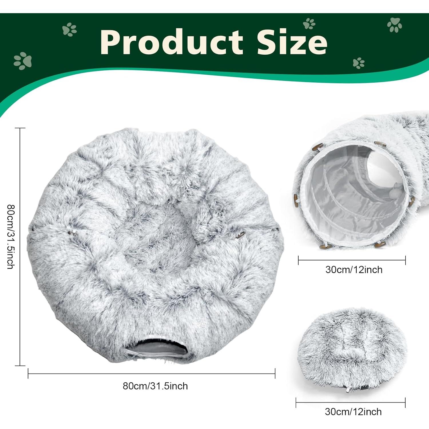 Túnel Interactivo para Gatos VIVOYAN XL con Alfombrilla Gruesa