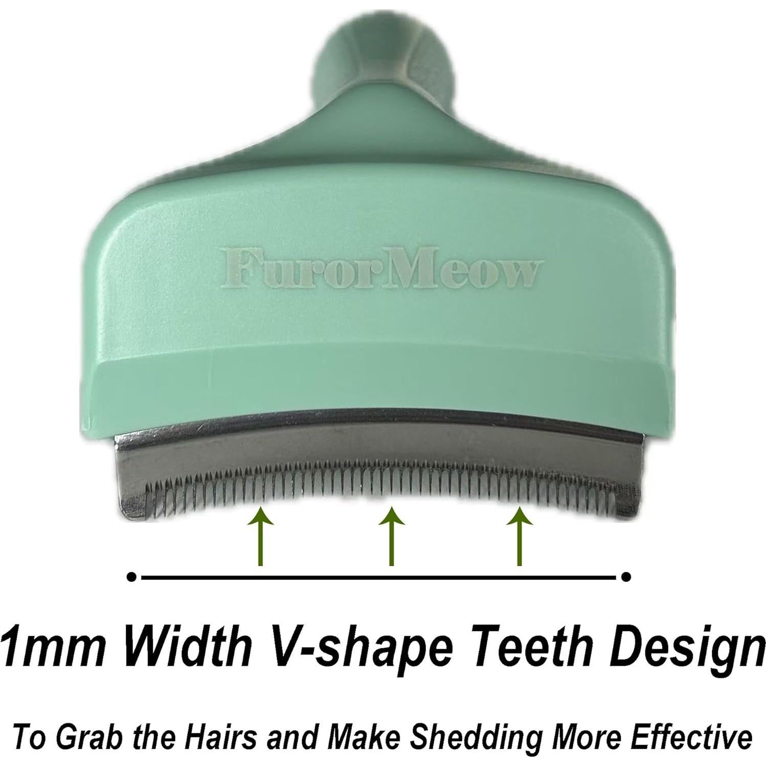Cepillo deshedding para mascotas Haigele pequeño verde