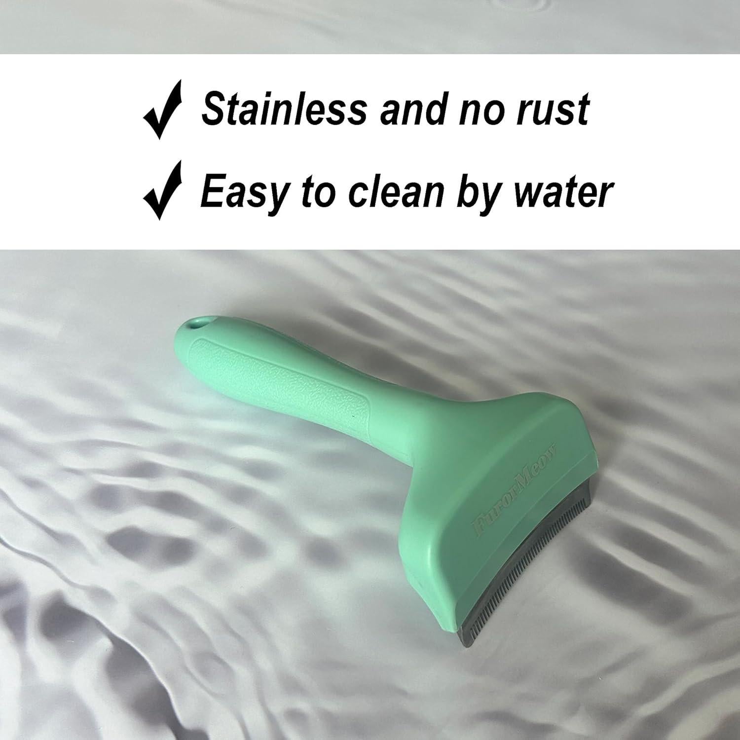 Cepillo deshedding para mascotas Haigele pequeño verde