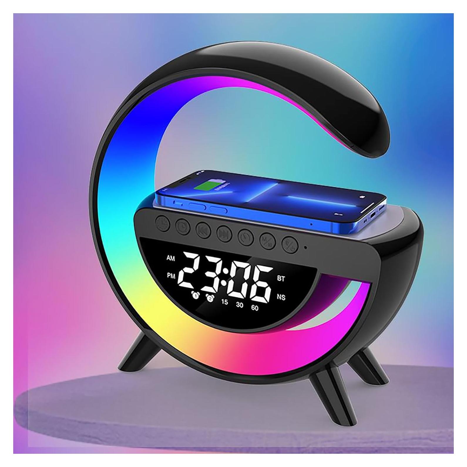 Lámpara de Mesa LED con Carga Inalámbrica y Altavoz Bluetooth