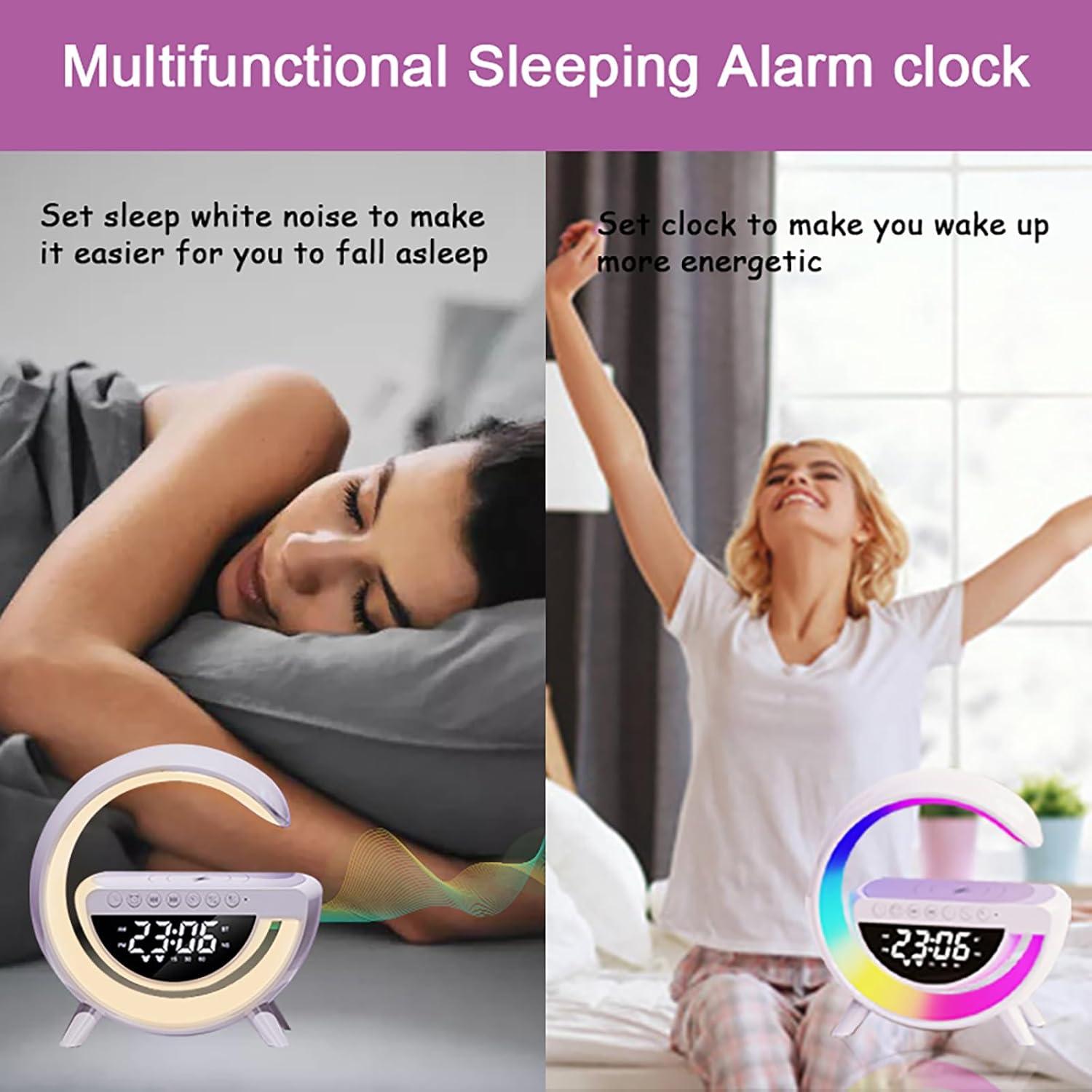 Lámpara de Mesa LED con Carga Inalámbrica y Altavoz Bluetooth