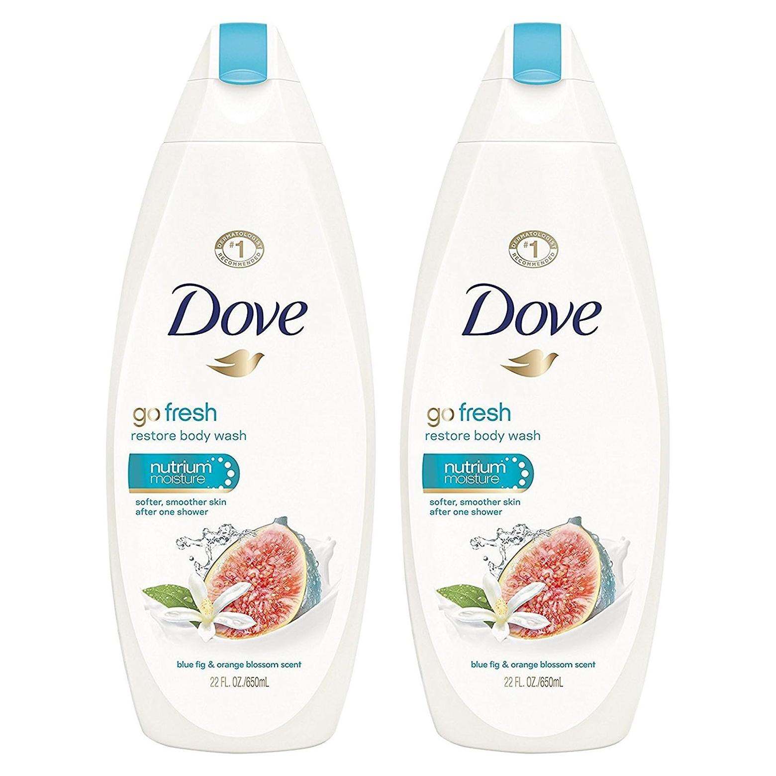 Gel de Ducha Dove Go Fresh Restore 622 ml - Paquete de 2