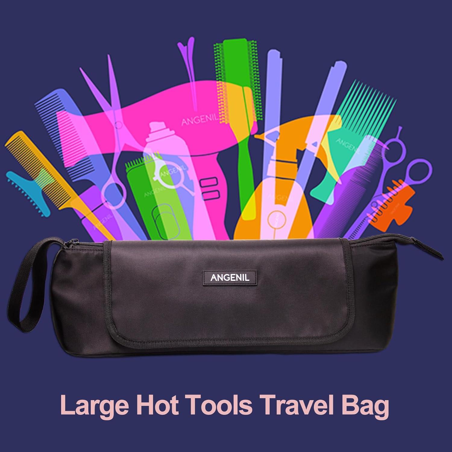 Bolsa de Viaje para Plancha de Pelo Angenil 2 en 1 Negra