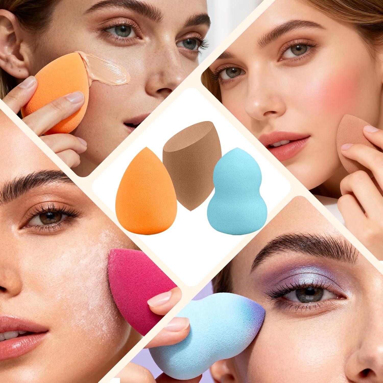 Juego de 15 Esponjas de Maquillaje QSdywlyd Multicolor Reutilizables