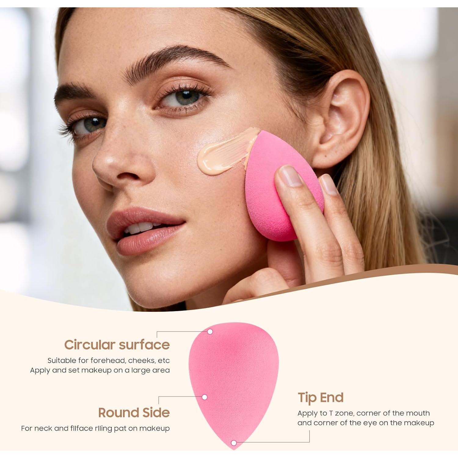 Juego de 15 Esponjas de Maquillaje QSdywlyd Multicolor Reutilizables