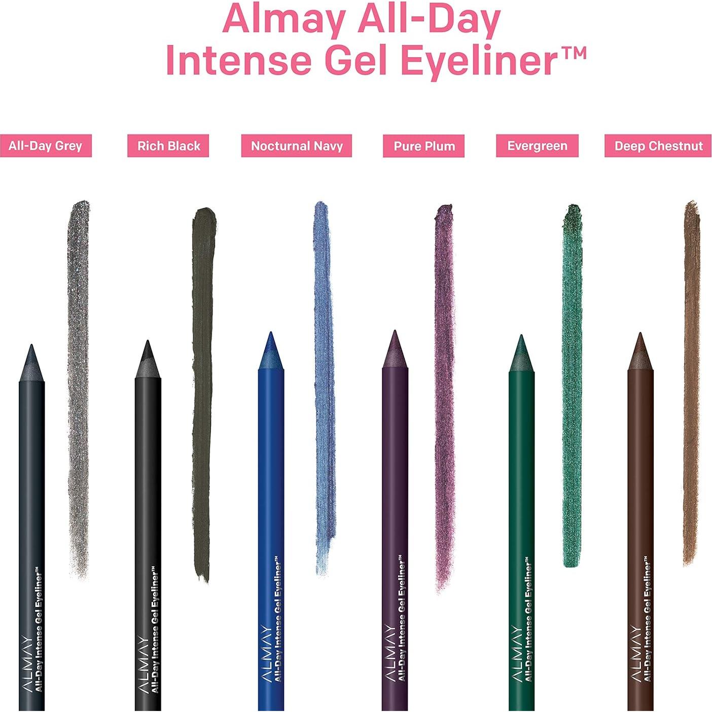 Delineador Gel Almay 100 Gris Todo el Día, 1.27 g, Impermeable