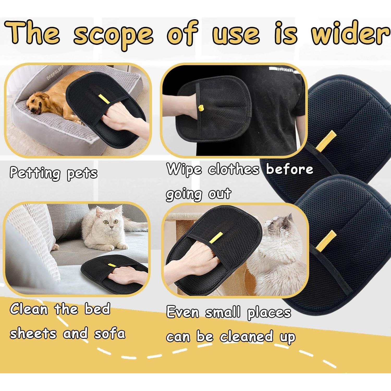 Guantes Electroestáticos Nesgther para Remover Pelo de Mascotas 2Pcs