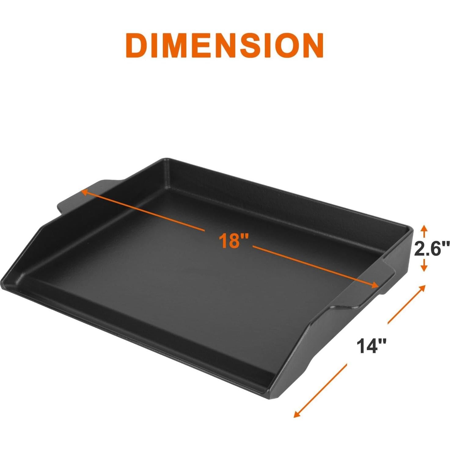 Plancha de Hierro Fundido BBQ Future 47.24x35.56 cm Antiadherente