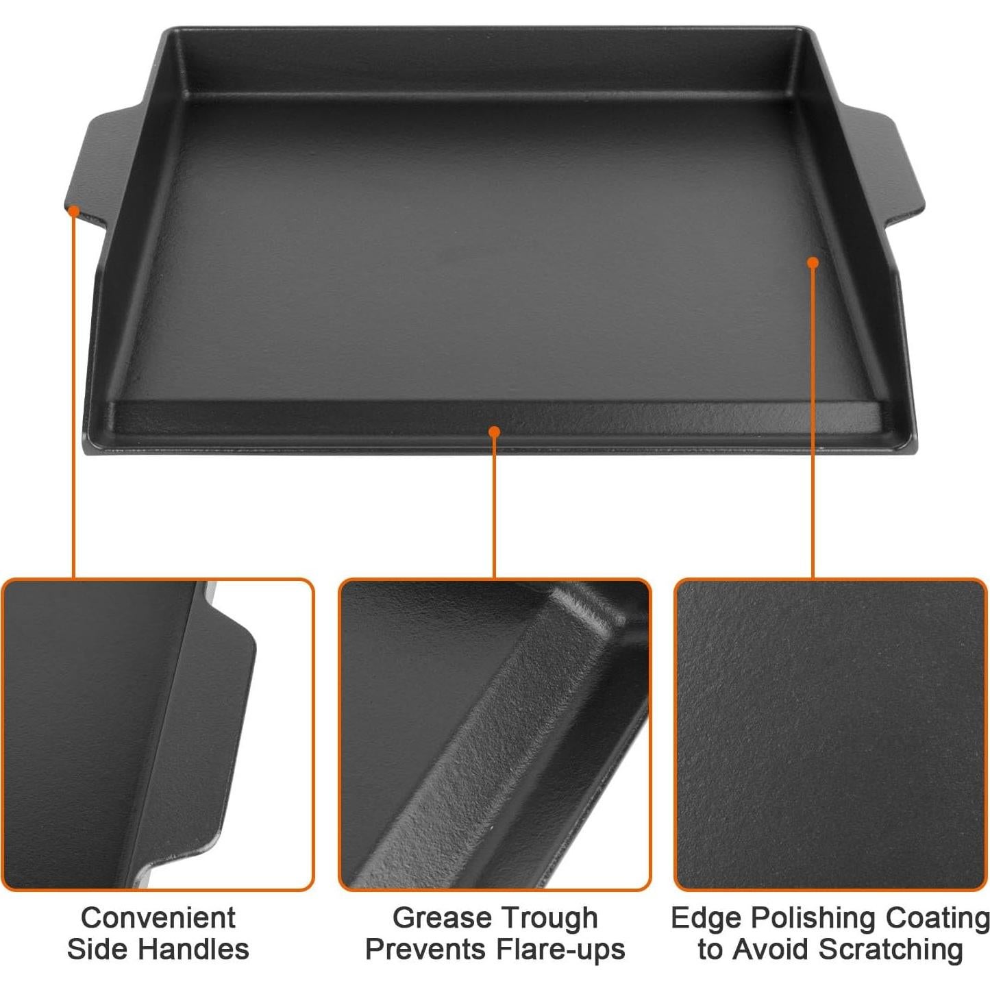 Plancha de Hierro Fundido BBQ Future 47.24x35.56 cm Antiadherente