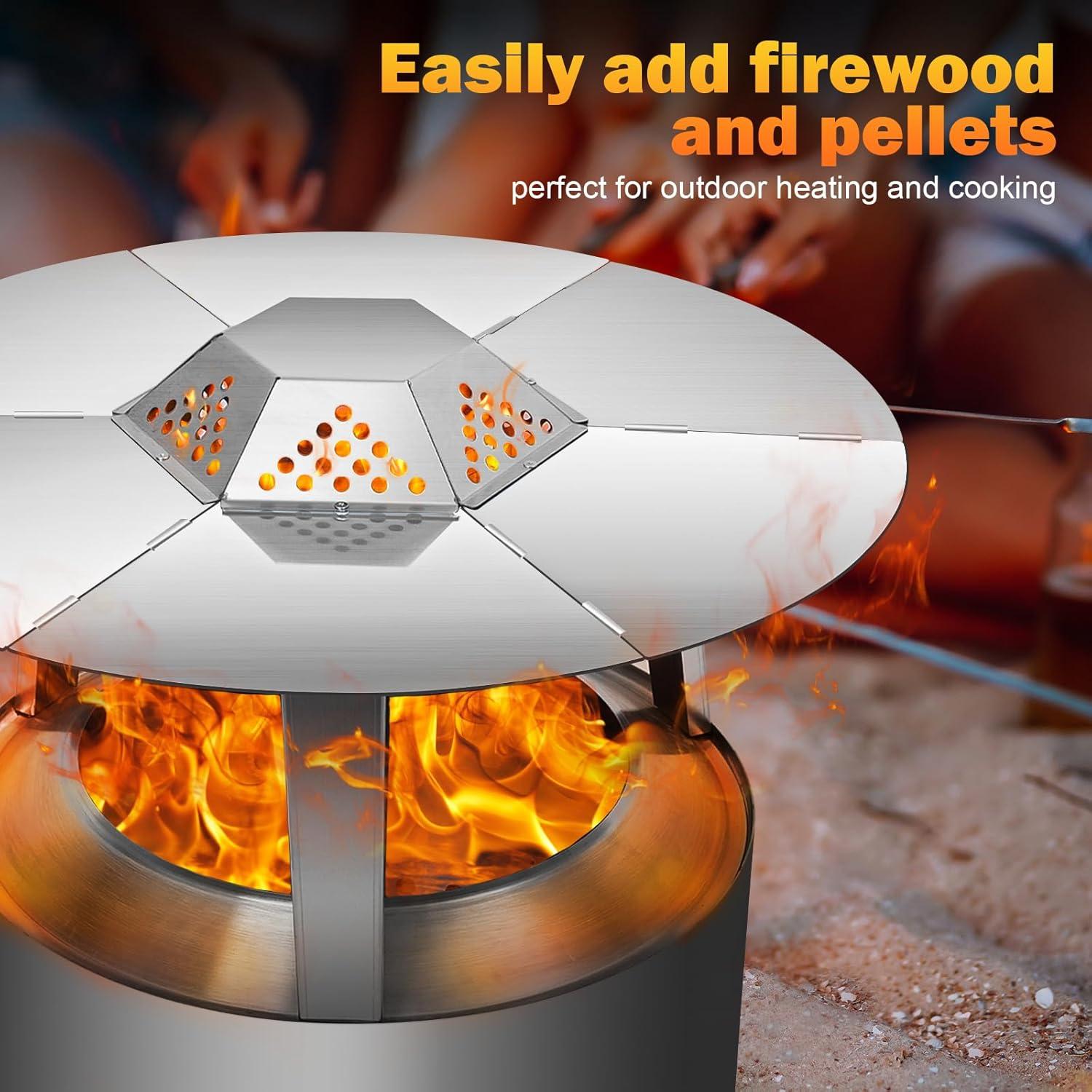 Deflector de Calor Agedne para Fogata Solo Stove Bonfire 49.5 cm