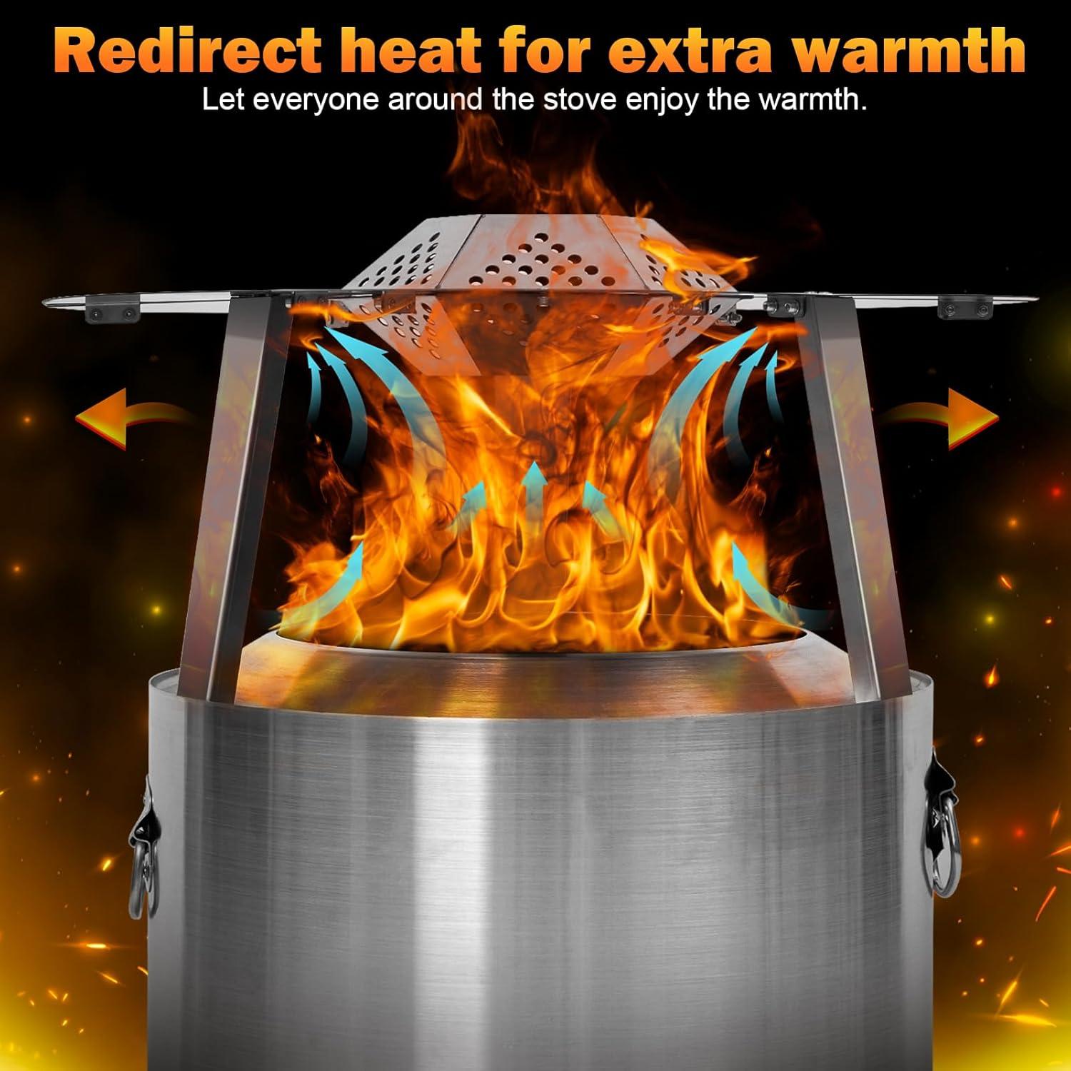 Deflector de Calor Agedne para Fogata Solo Stove Bonfire 49.5 cm