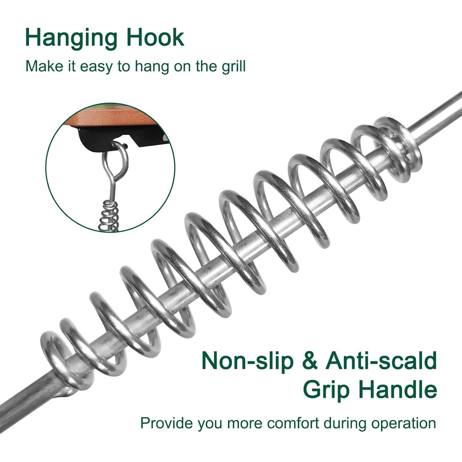 Herramienta de ceniza Quantfire 45.7 cm con tenedor para parrillas