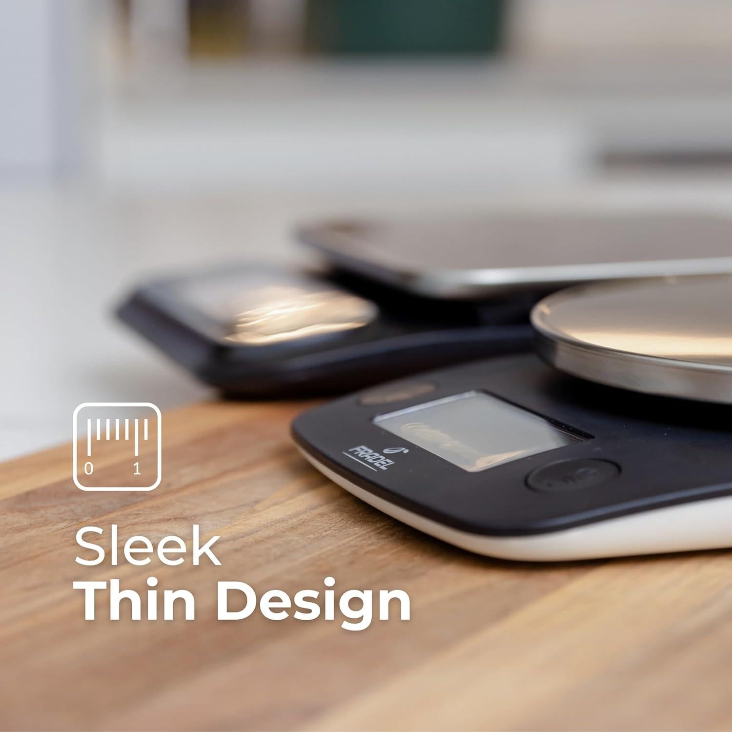 Balanza Digital de Cocina Fradel 5kg Acero Inoxidable Redonda