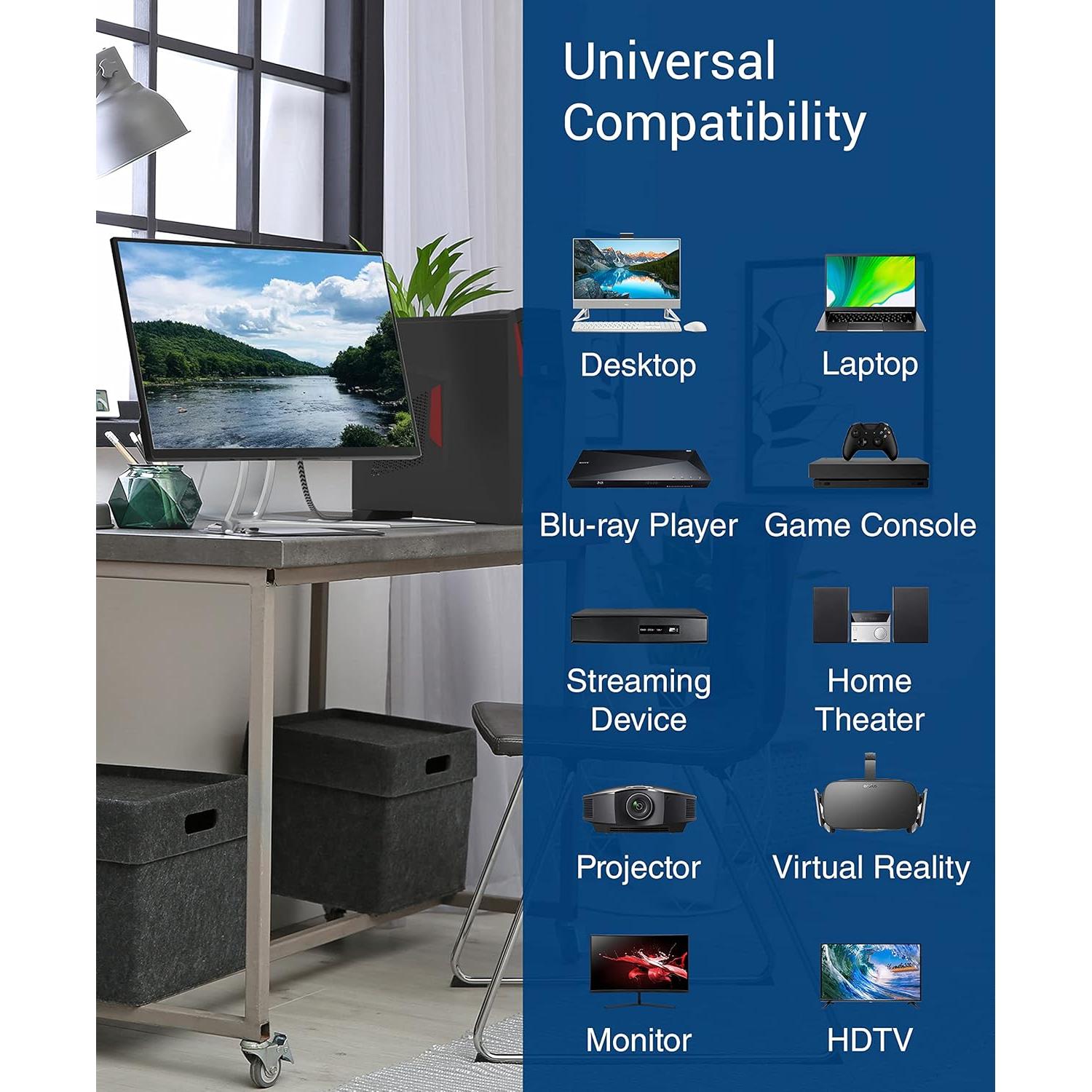 Cable HDMI BlueRigger 8K 0.91m Alta Velocidad 48Gbps