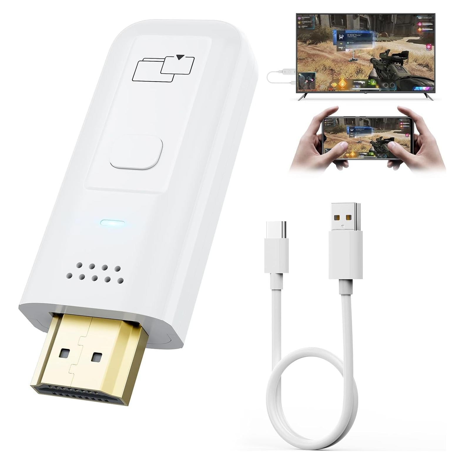 Wireless HDMI Display Dongle Adapter 1080P, Screen Mirroring Adapter/Extender for iOS/Android/Windows/Mac to HDTV/Monitor/Projector, 5G HDMI Wireless Extender Supports AirPlay/Miracast/DLNA