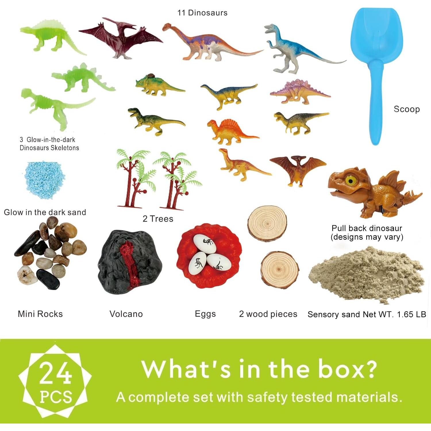 Caja Sensorial de Dinosaurios Carolart 1.25 kg para Niños