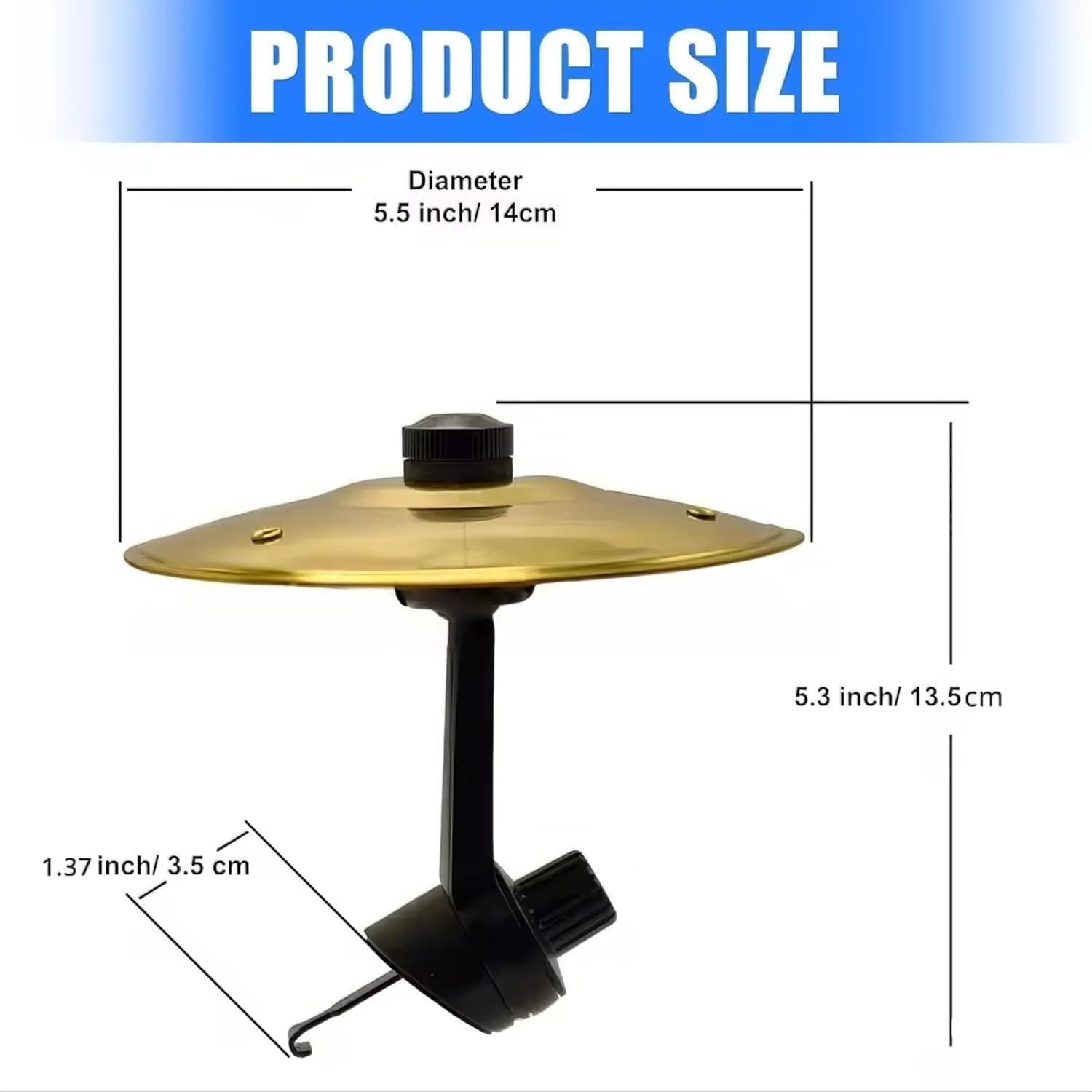 Mini Platillo de Ventilación de Auto ZAGEVIVIN Oro 13.5cm