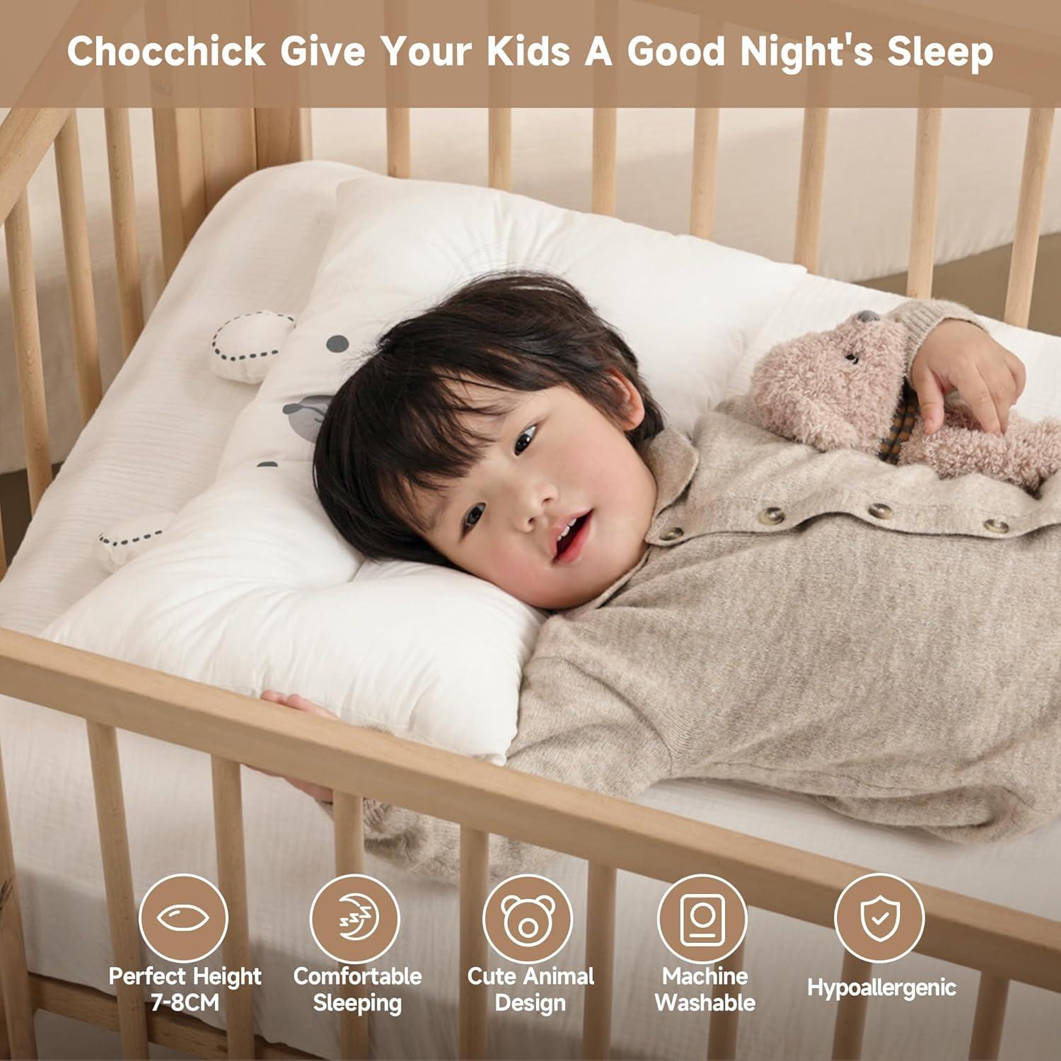 Almohada para Niños Choc Chick Oso 50x30 cm Hipoalergénica
