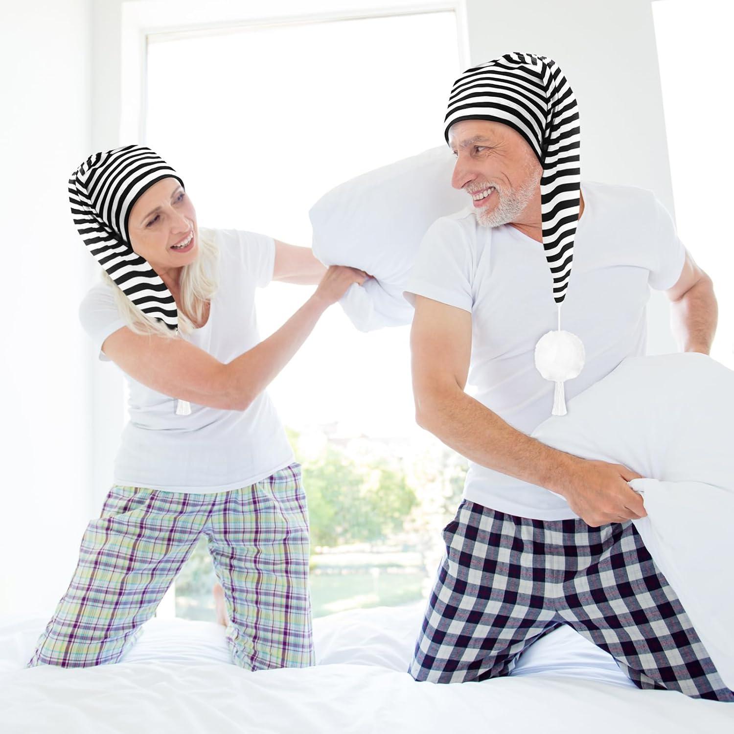 Gorro de Dormir Ajustable Eurzom para Hombre - 2 Pcs Rayas