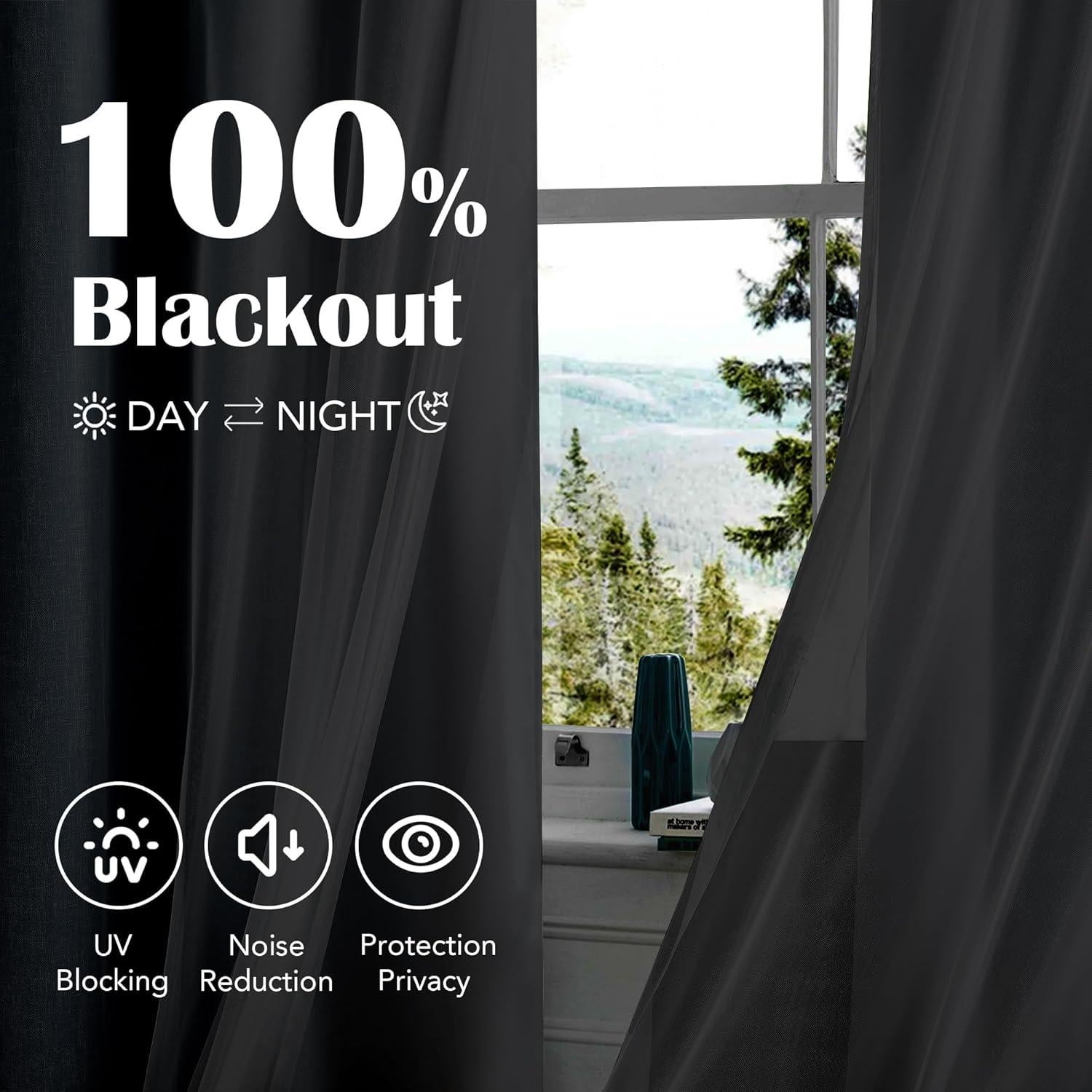 Cortinas Opacas Geomoroccan Ombre 132x137 cm 2 Paneles Azul