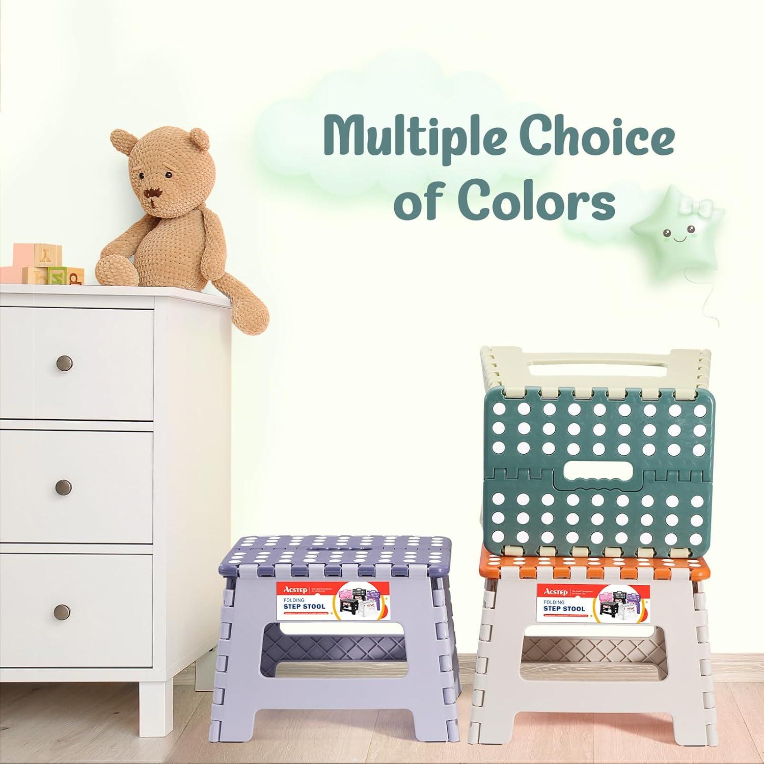 Taburete Plegable ACSTEP 9 Pulgadas Bicolor Verde 300 kg