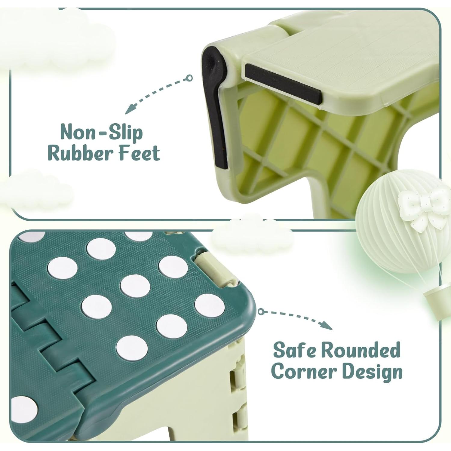 Taburete Plegable ACSTEP 9 Pulgadas Bicolor Verde 300 kg