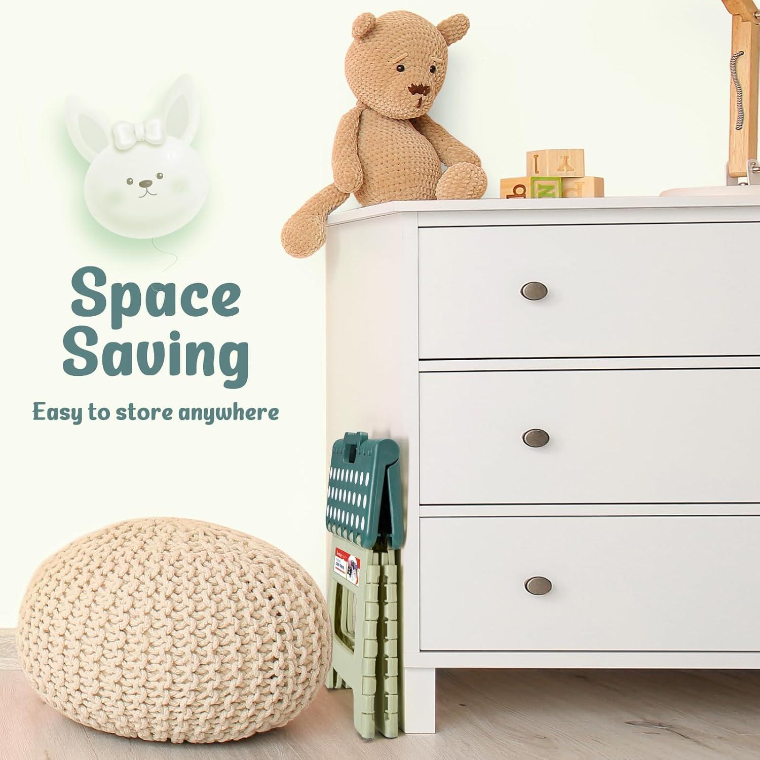 Taburete Plegable ACSTEP 9 Pulgadas Bicolor Verde 300 kg