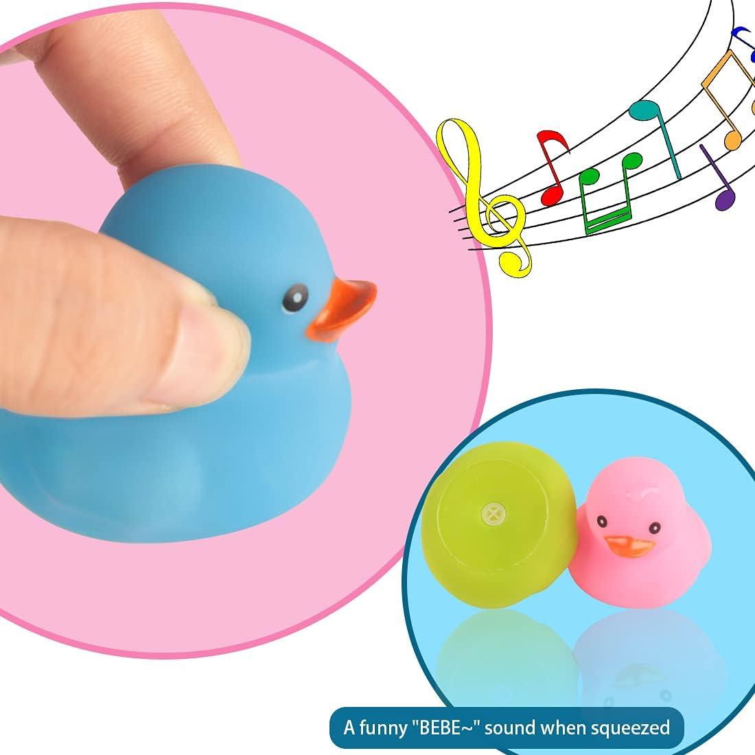 Set de Juguetes de Baño 4 Pcs Patos de Goma AIYUENCICI
