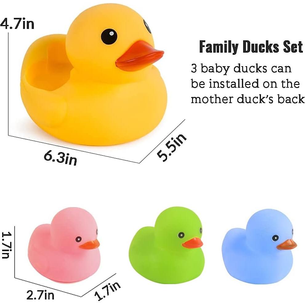 Set de Juguetes de Baño 4 Pcs Patos de Goma AIYUENCICI